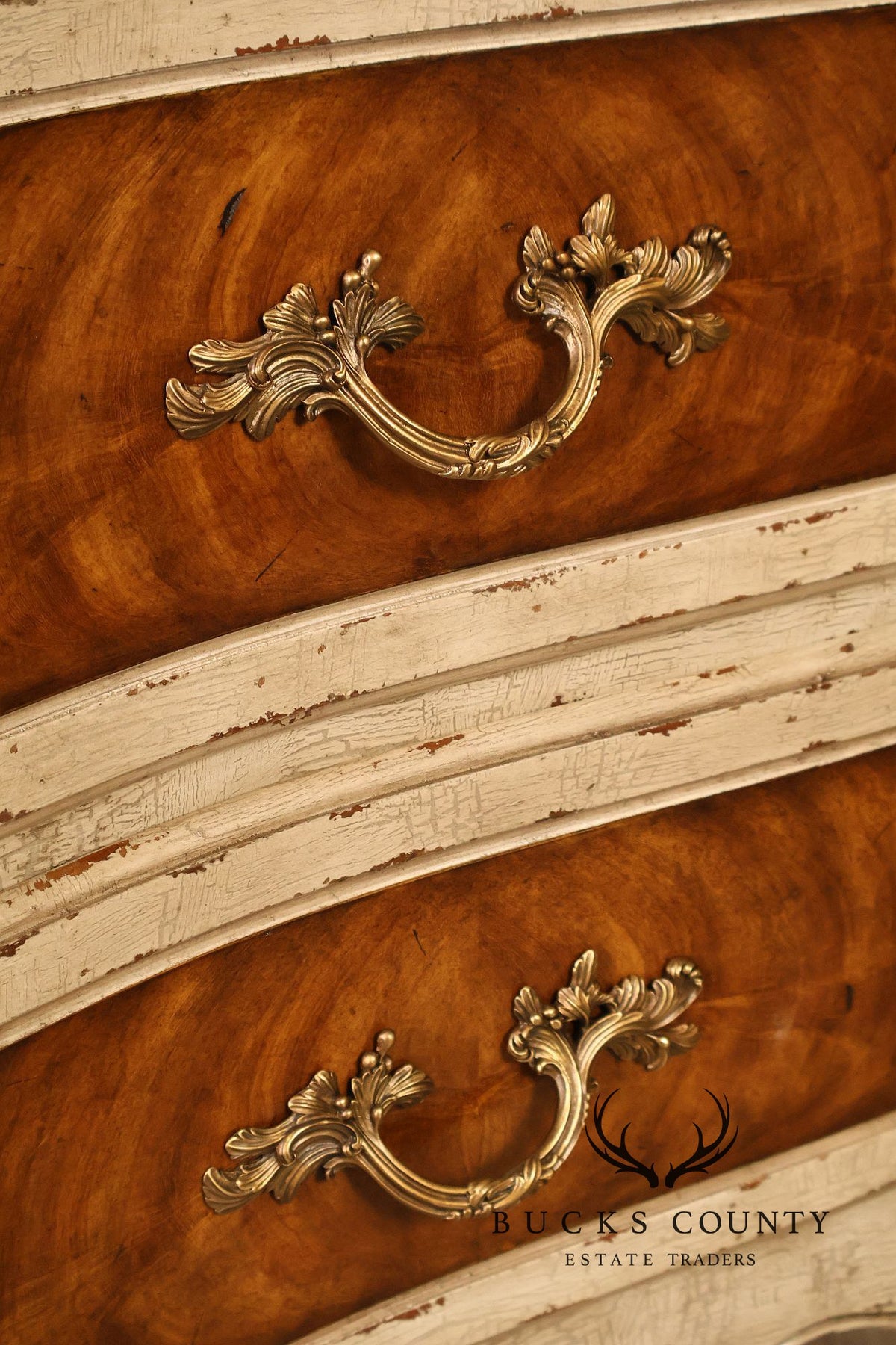 Theodore Alexander French Louis XV Style Painted Commode