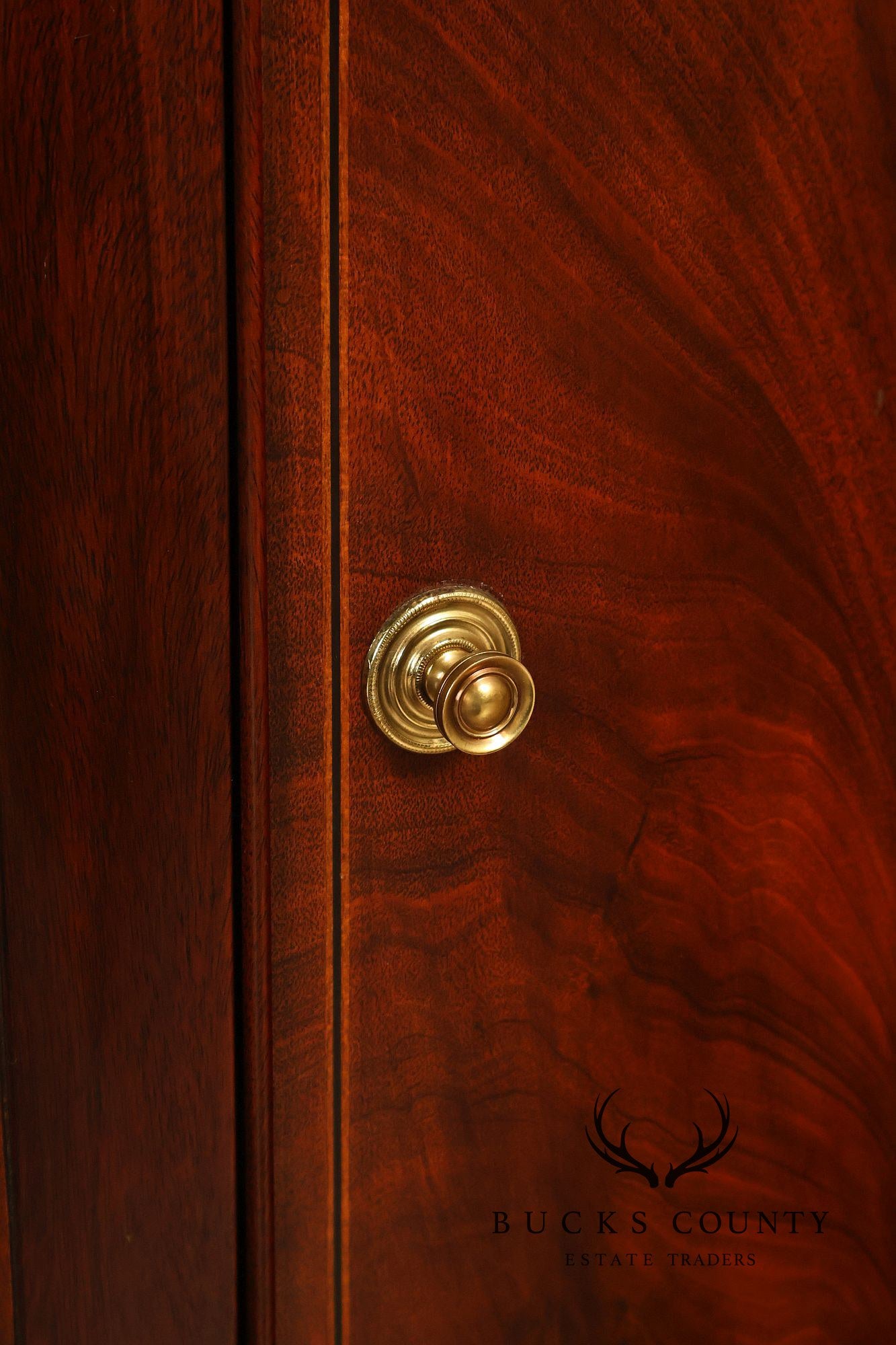 Henkel Harris Georgian Style Mahogany Demilune Console