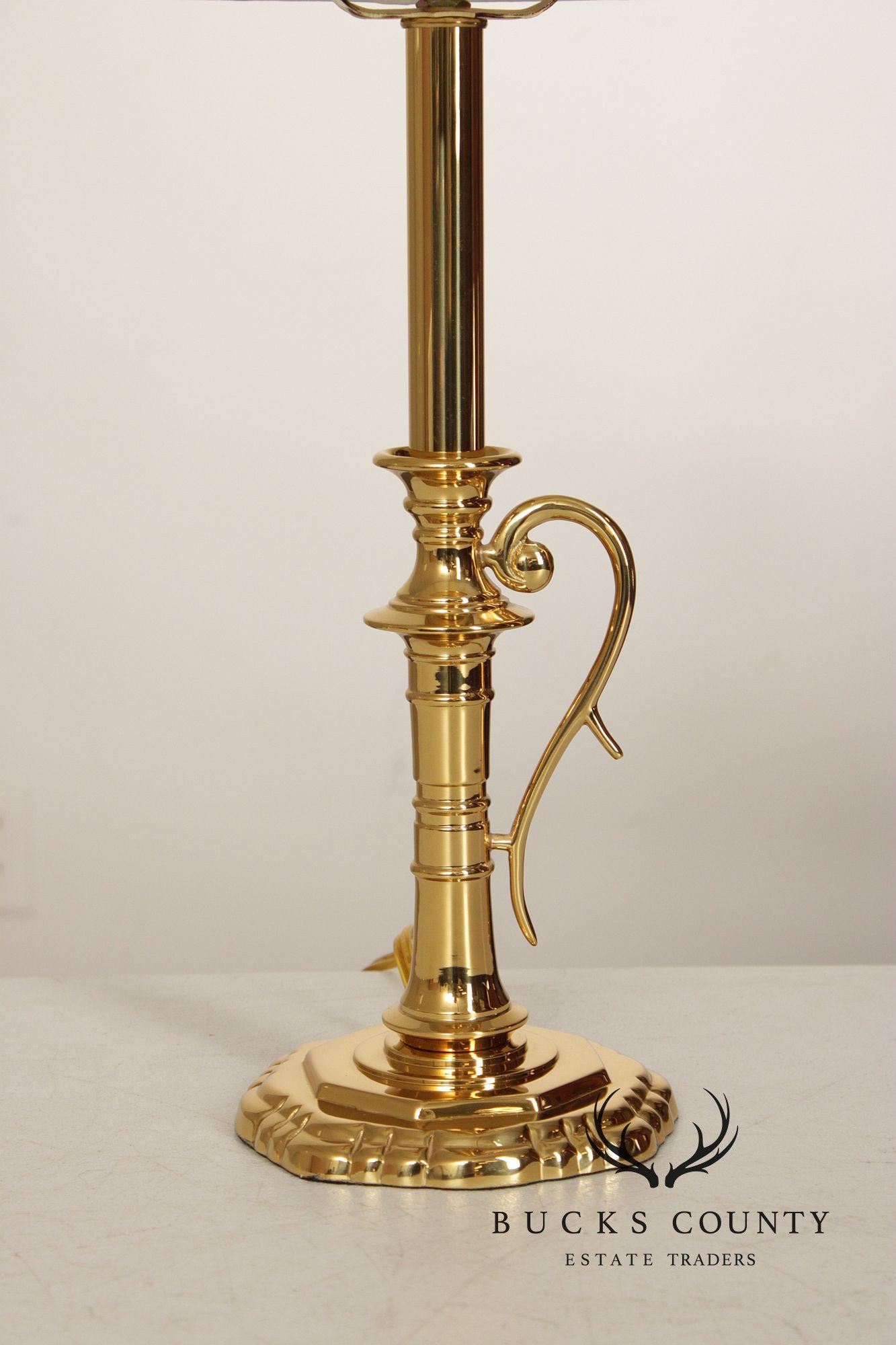 Vintage Pair of Brass Table Lamps