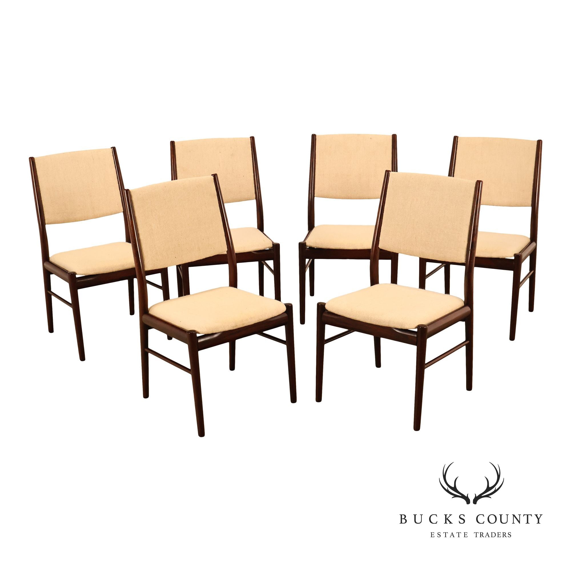 Skovby Mobelfabrik Danish Modern Set of Six Rosewood Dining Chairs