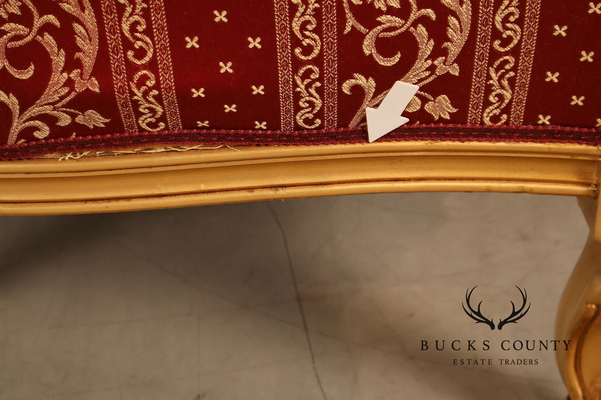 Baroque Style Giltwood Tufted Sofa