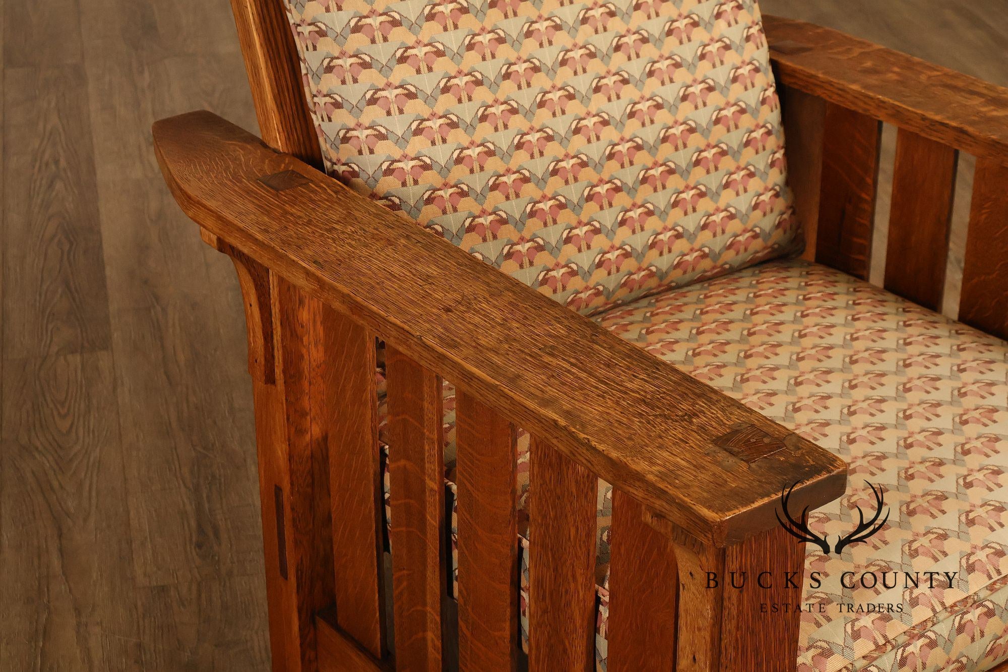 Antique L. & J.G. Stickley No. 497 Arts And Crafts Mission Oak Morris Chair