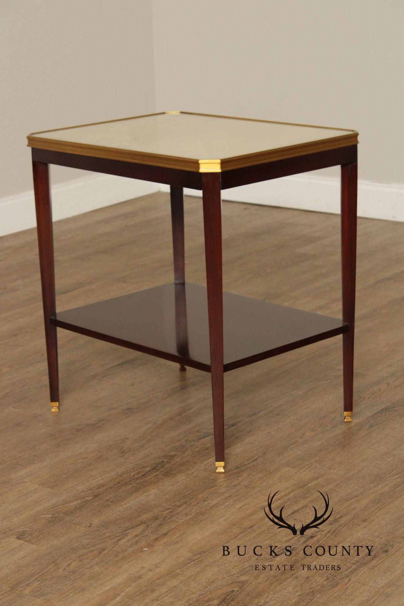 Hickory Chair Onyx Top Mahogany 'Austell' Side Table