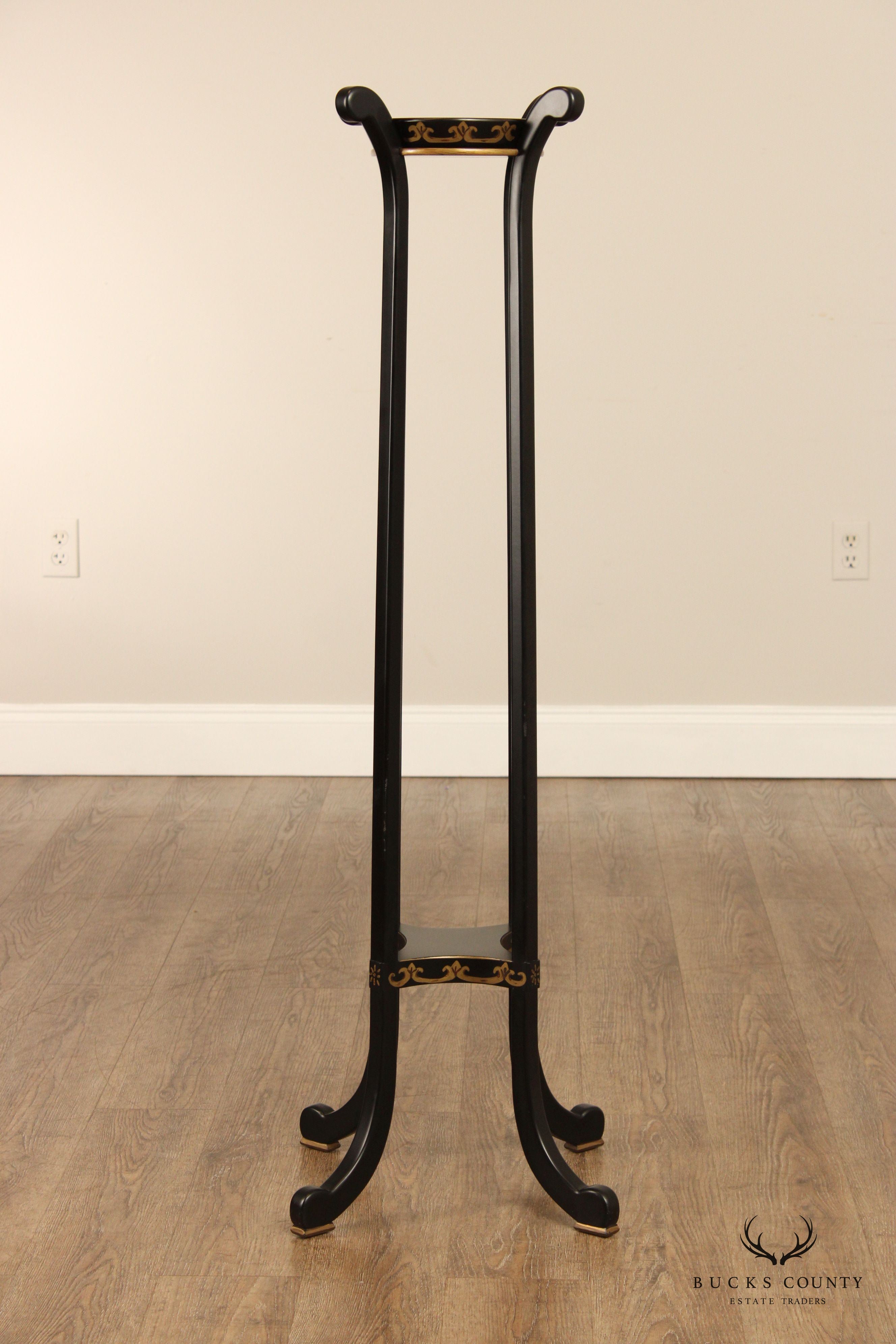 Chelsea House Ebonized Pair Of Paris Fern Stands