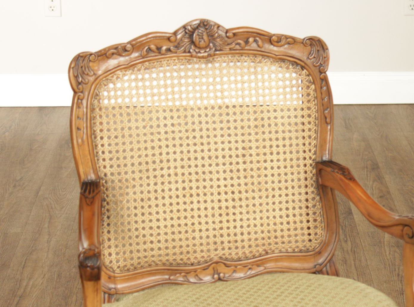 Italian Louis XV Style Caned Armchair