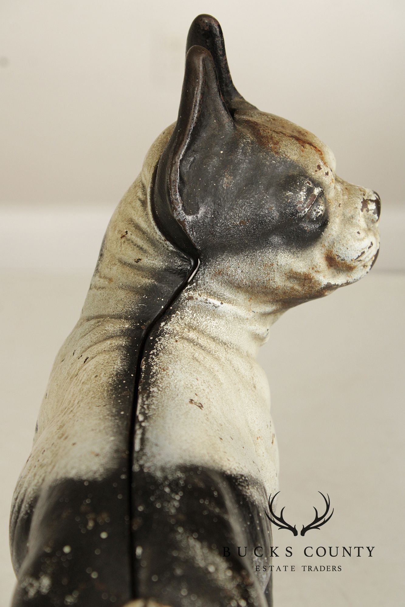 Vintage Cast Iron Boston Terrier Door Stop