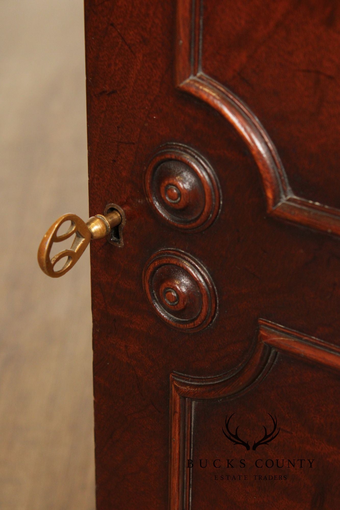 Georgian Style 1940's Custom Mahogany Silver Chest Cabinet