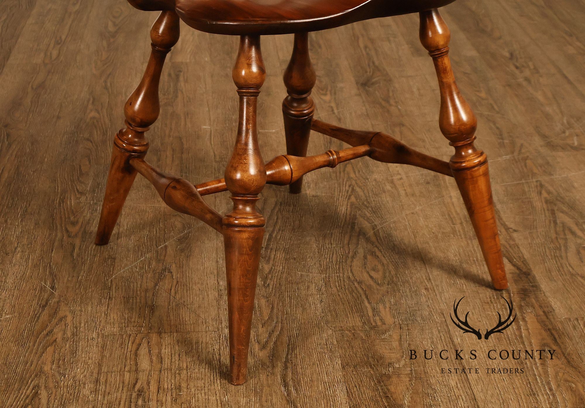 D.R. Dimes Vintage Set of Six Bow-Back Windsor Dining Chairs
