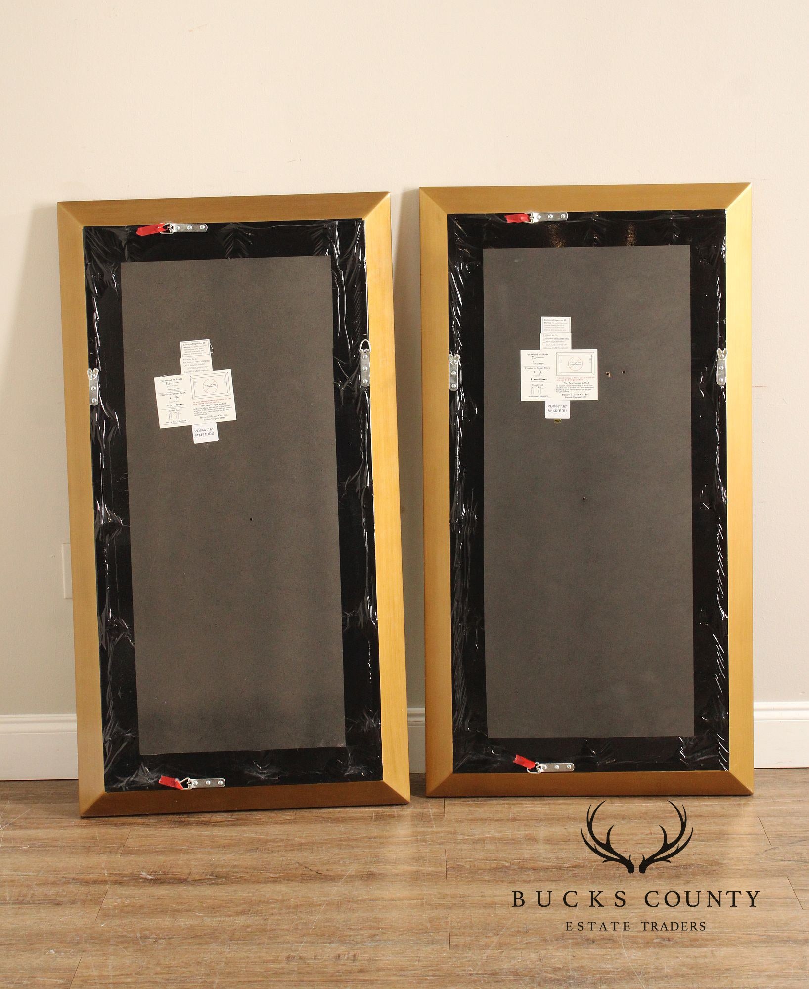 Bassett Mirror Co. Hollywood Regency Style Pair of Beaded Wall Mirrors