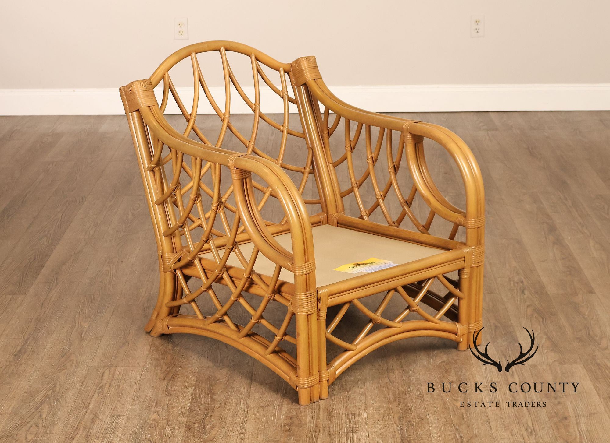 Laneventure Tradewinds Rattan Armchair and Ottoman