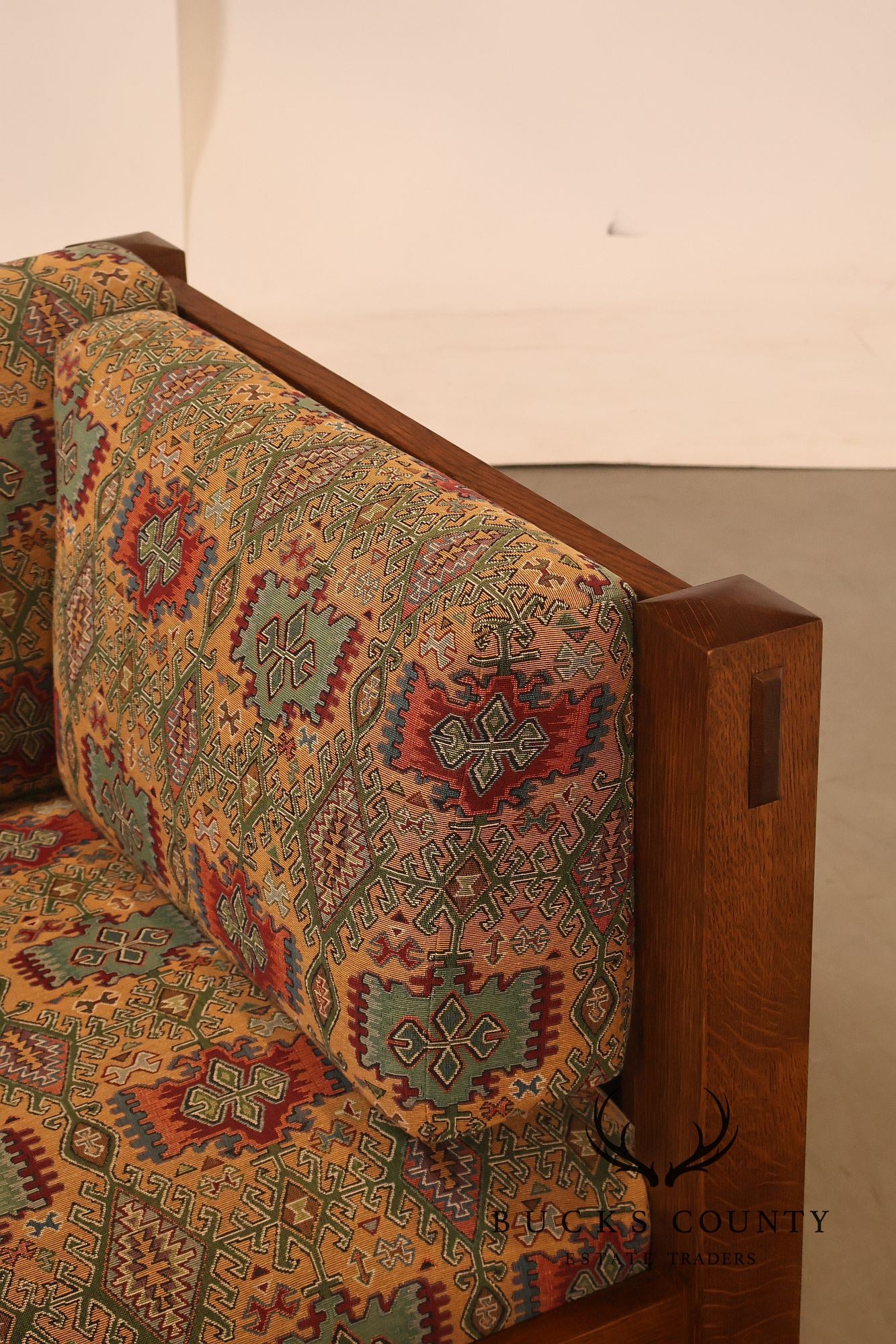 Stickley Mission Collection Oak Settle Sofa