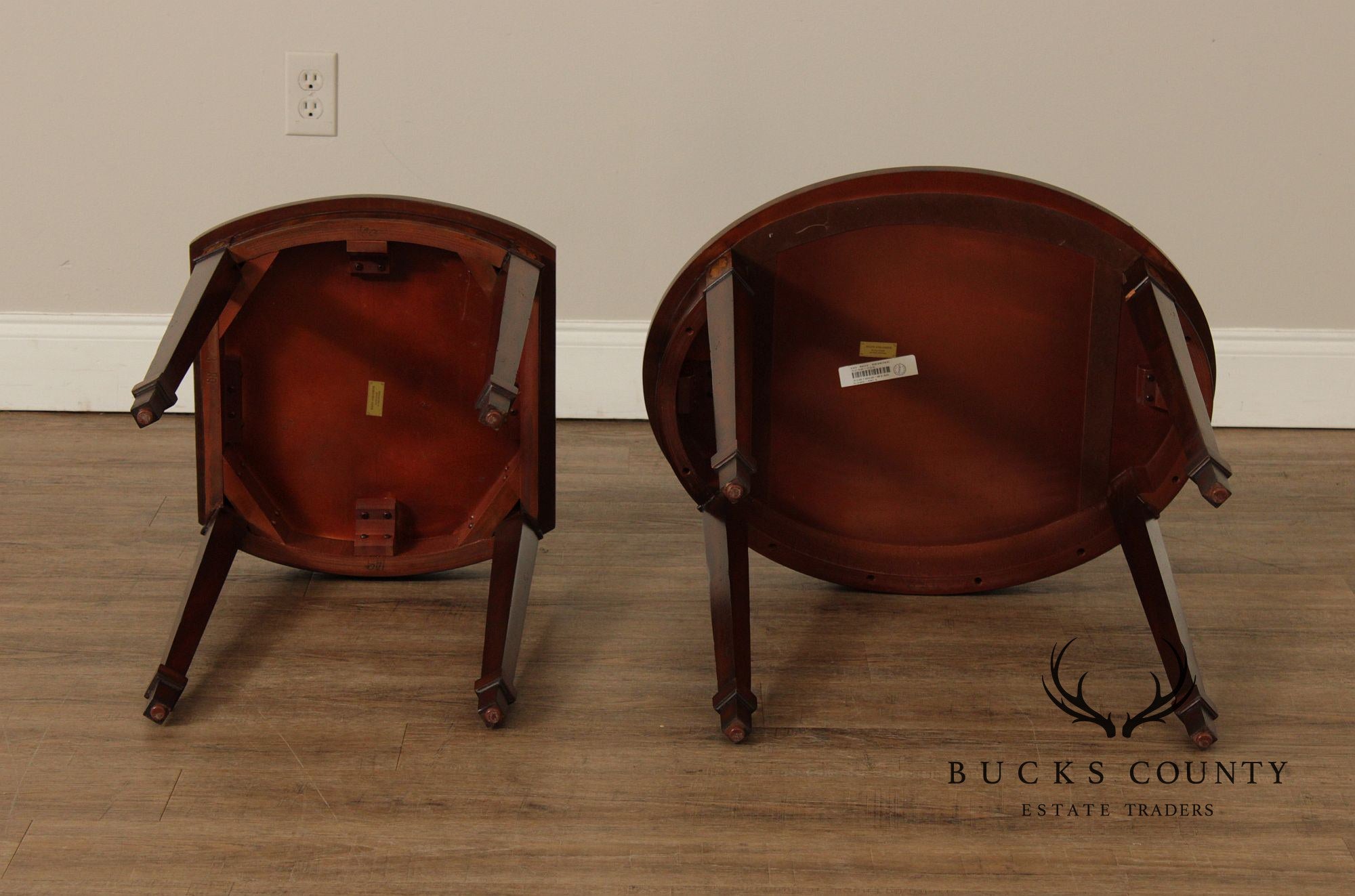 Maitland Smith Federal Style Pair of Mahogany Nesting Tables