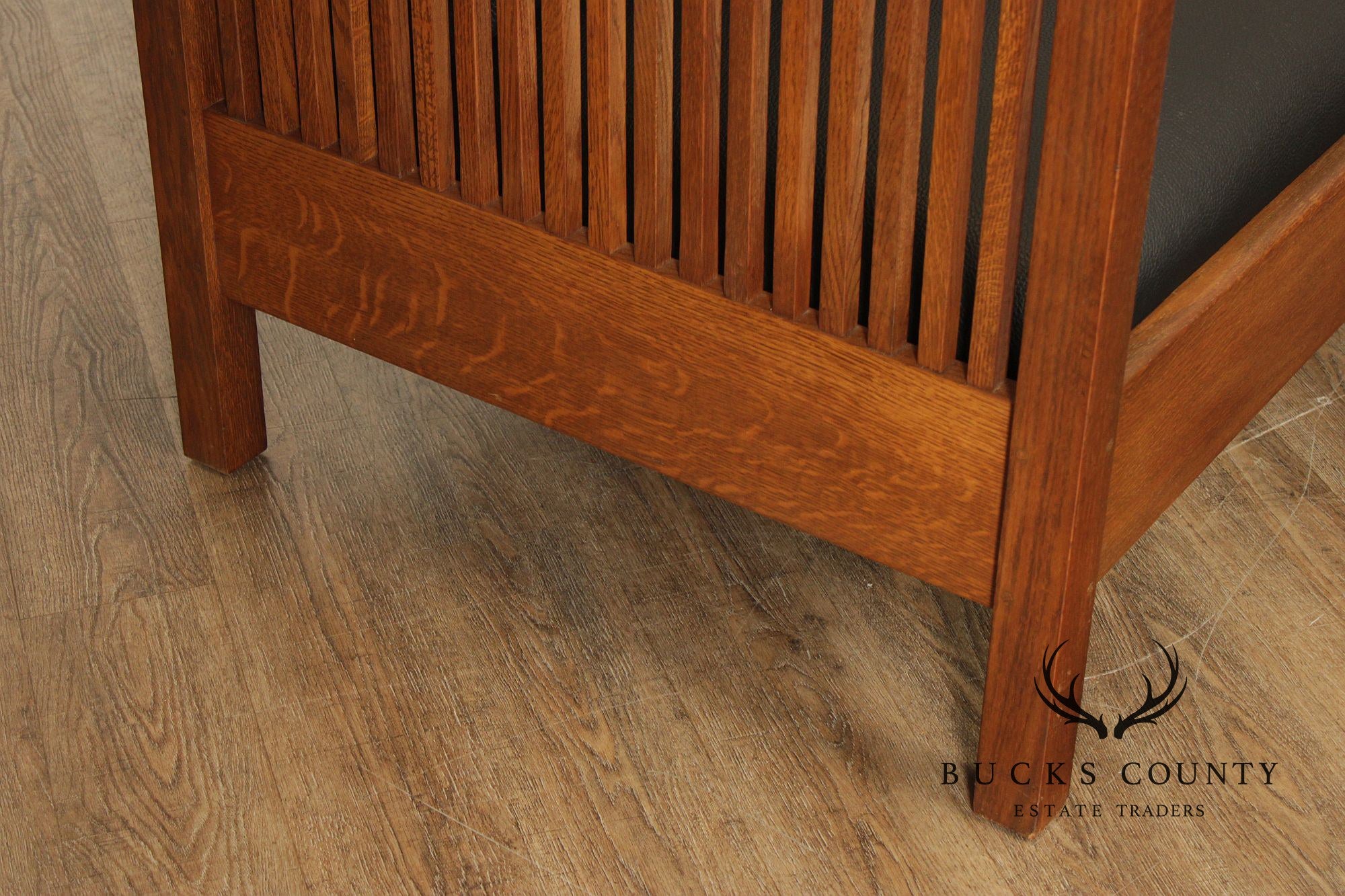 Stickley Mission Collection Oak Spindle Settee