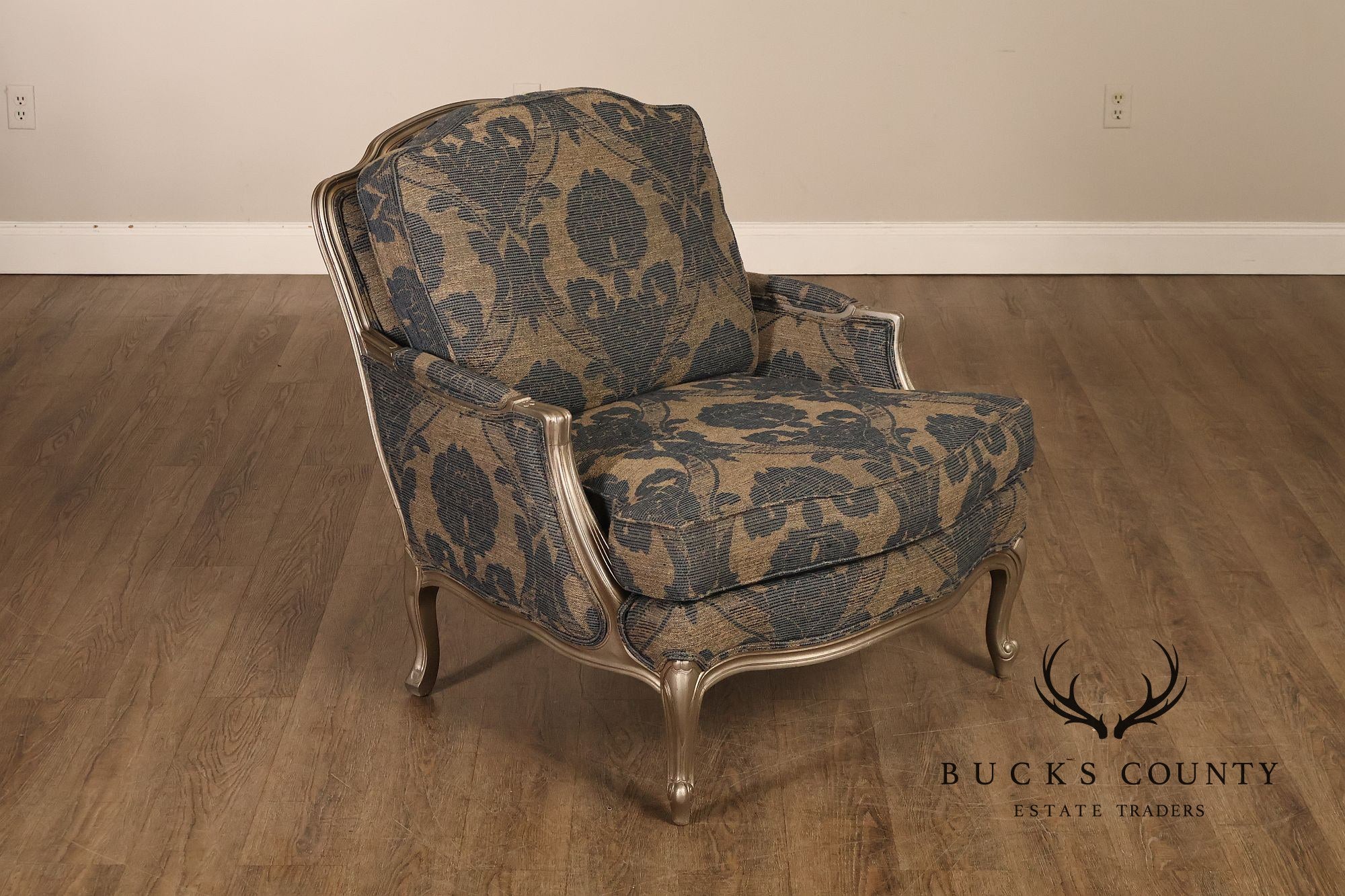 Ethan Allen French Louis XV Style Pair of 'Versailles' Armchairs