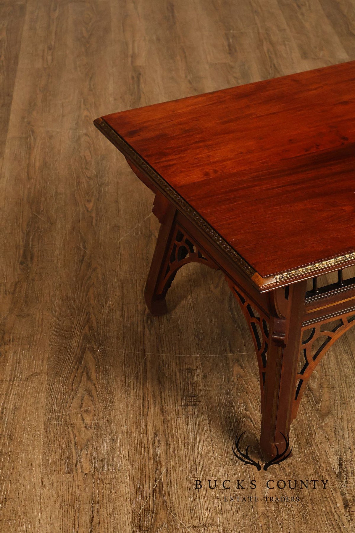 Gothic Revival Style Carved Walnut Coffee Table