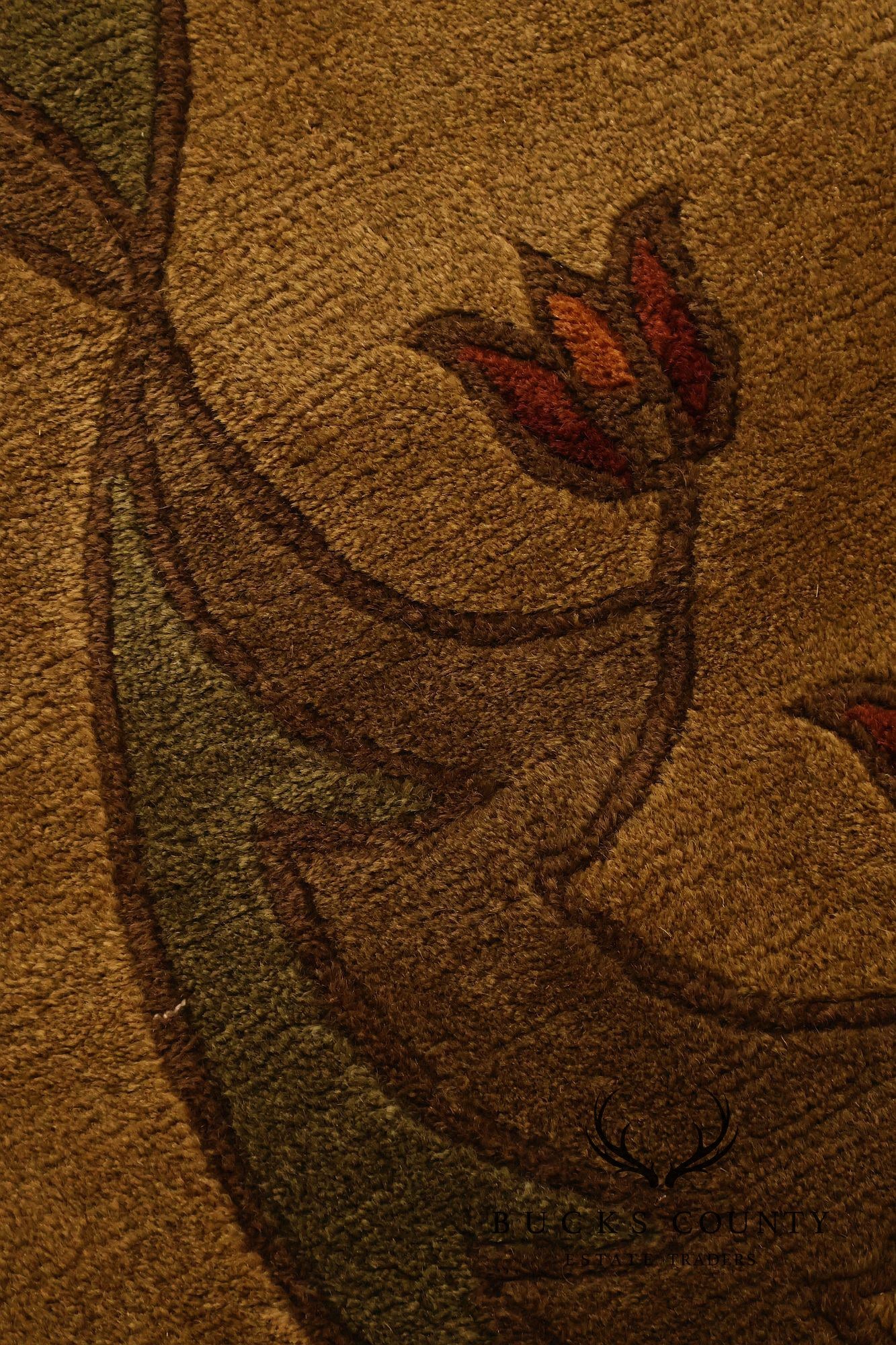 Stickley Designer Rugs Wool Area Rug Tulip Pattern 9x12
