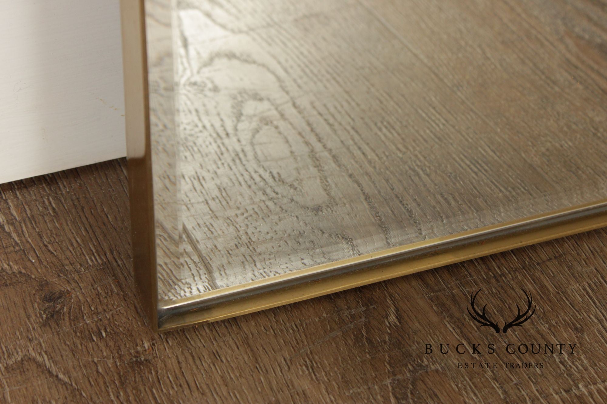 Crate & Barrel 'Edge' Brass Arch Wall Mirror