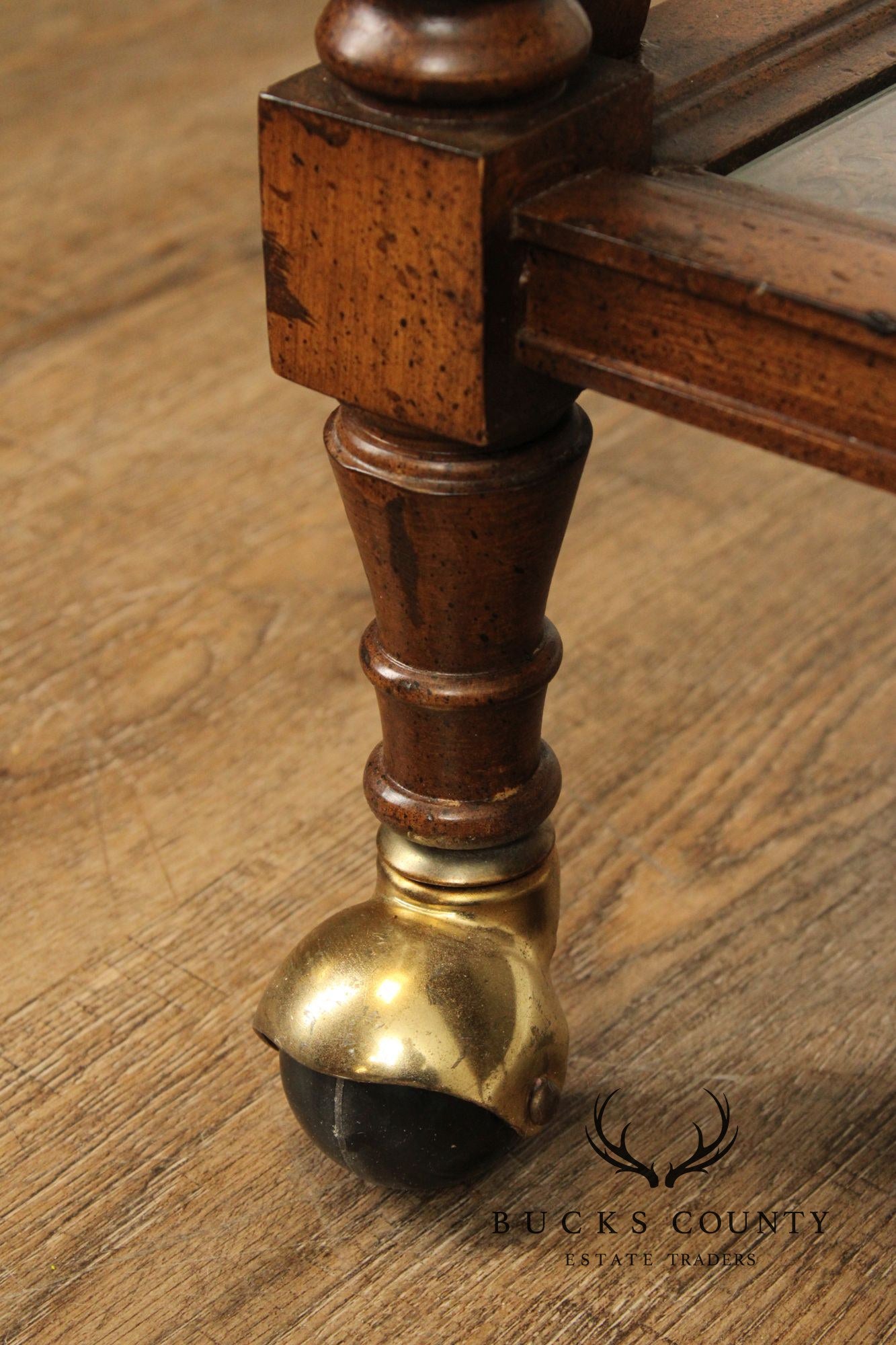 Regency Style Three-Tier Rolling Bar Cart