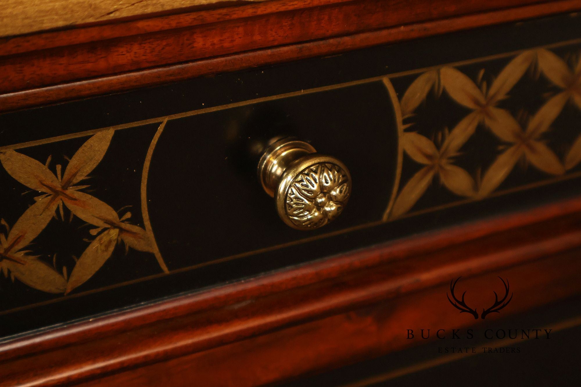 Theodore Alexander Chinoiserie Style Painted Sideboard Cabinet