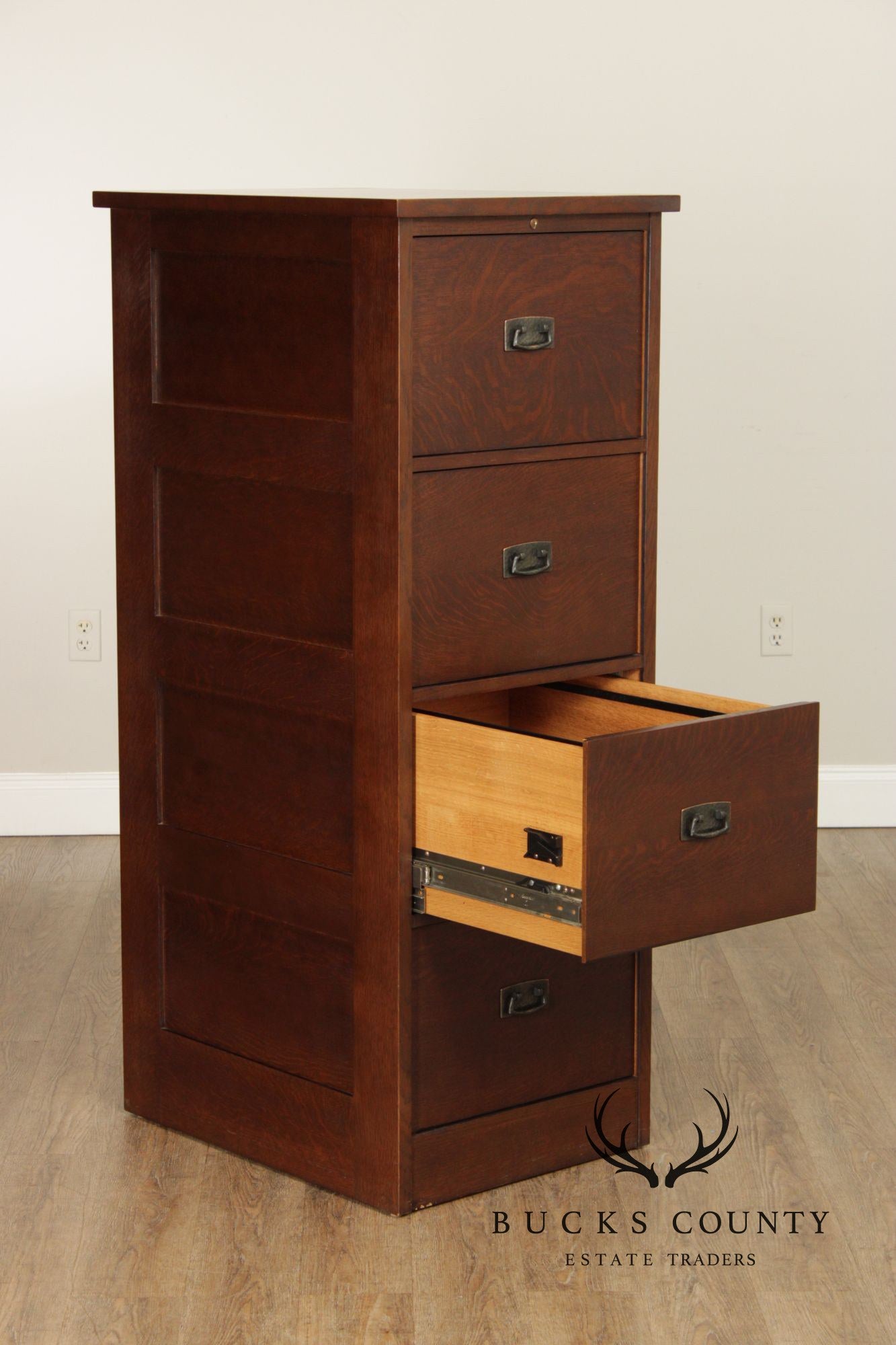 Stickley Mission Collection Oak Four Drawer File Cabinet