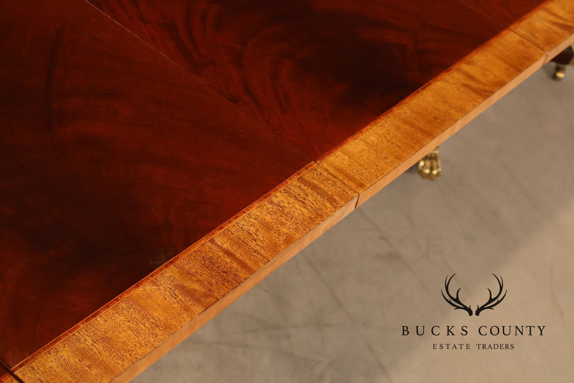 Councill Furniture Banded Mahogany Double Pedestal Dining Table