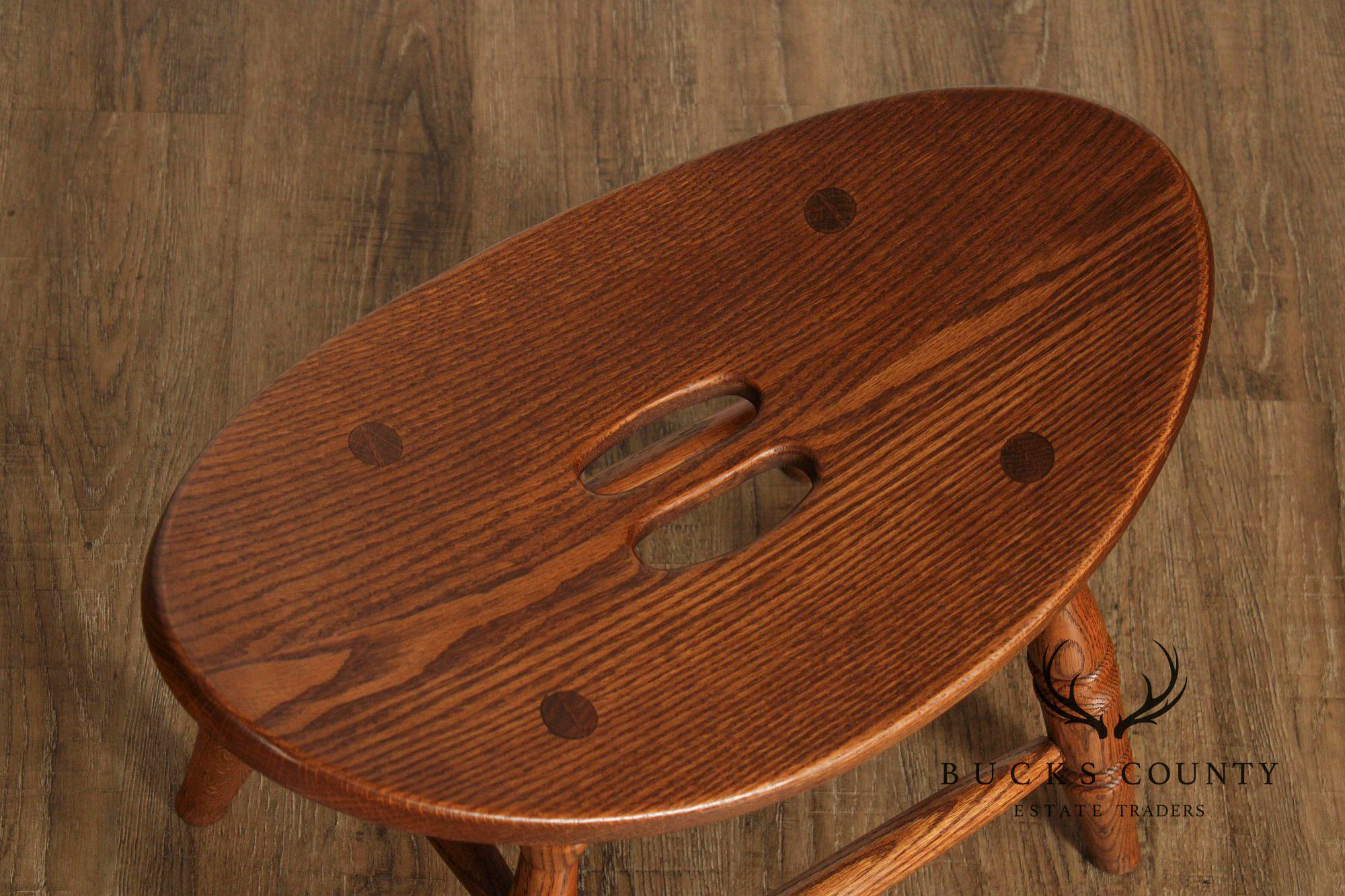 Quality Oak Saddle Seat Stool
