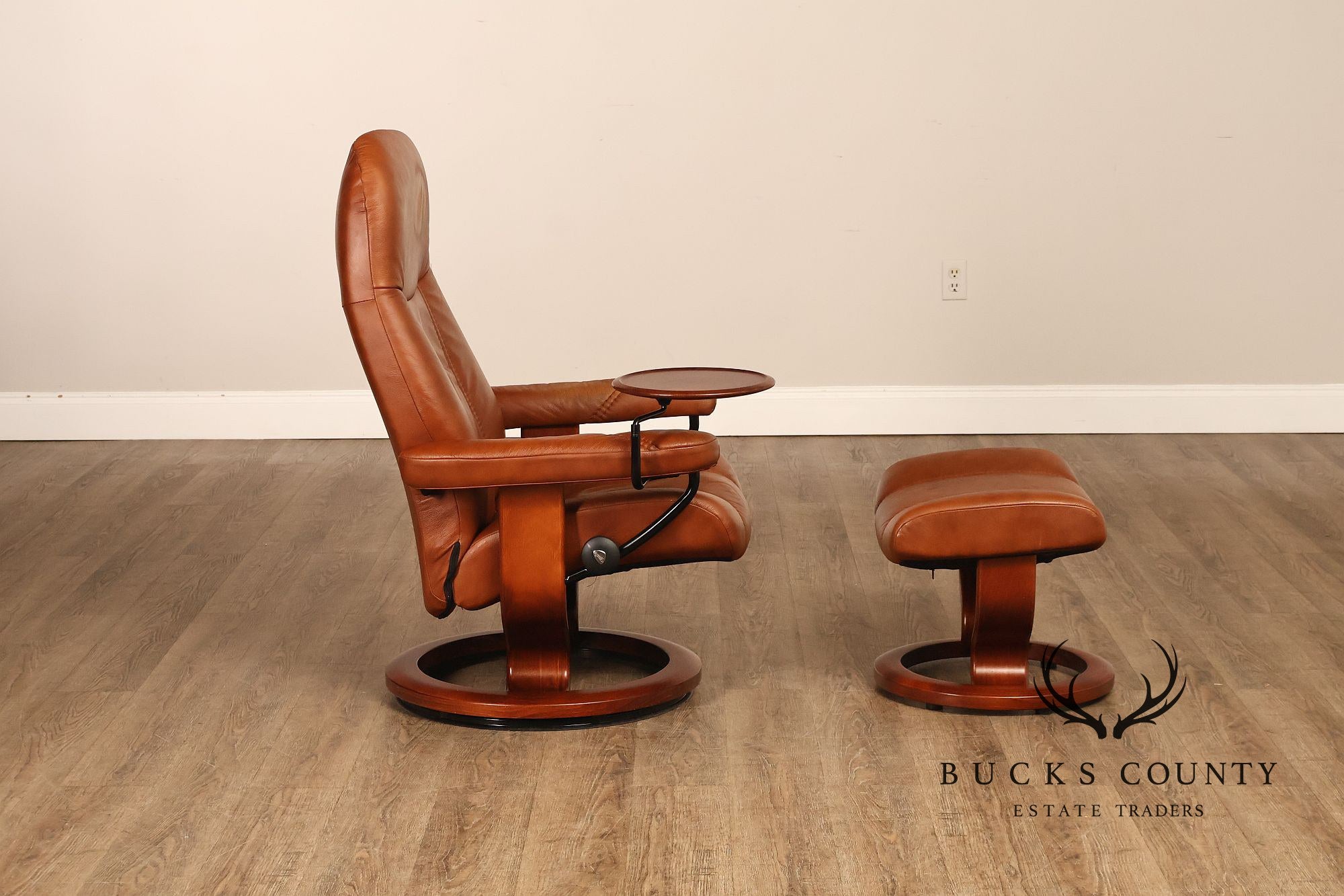Ekornes Stressless Leather Recliner Chair And Ottoman