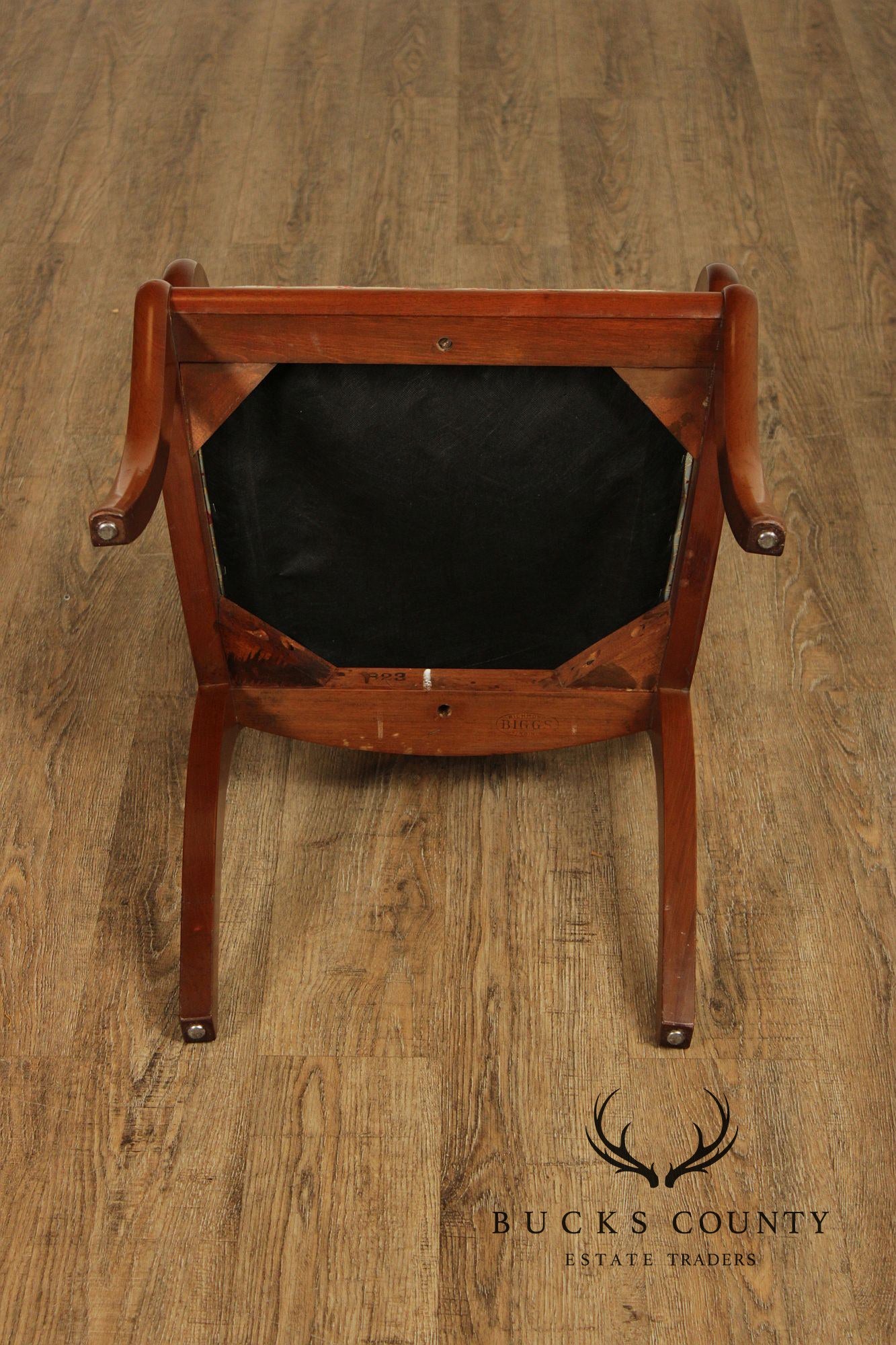 Biggs Furniture Empire Style Set of Eight Mahogany Dining Chairs