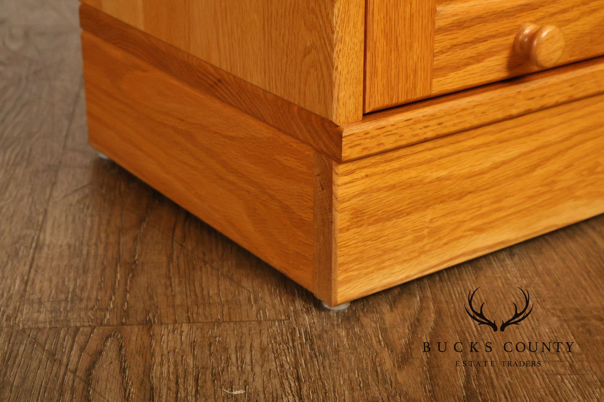 Amish Made Oak Five Stack Barrister Bookcase