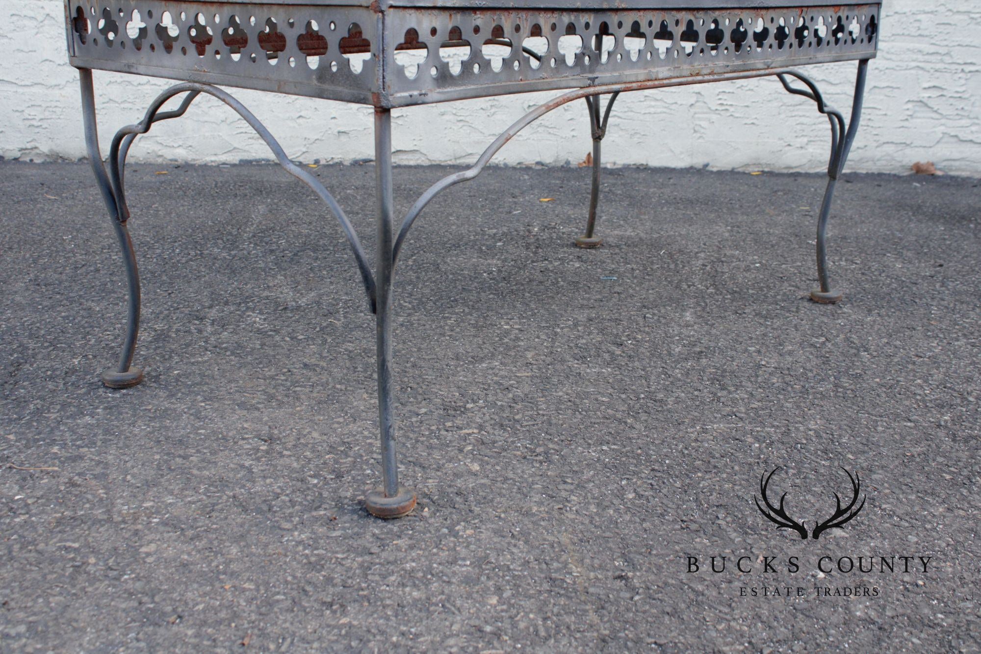 Vintage Wrought Iron Outdoor Coffee Table