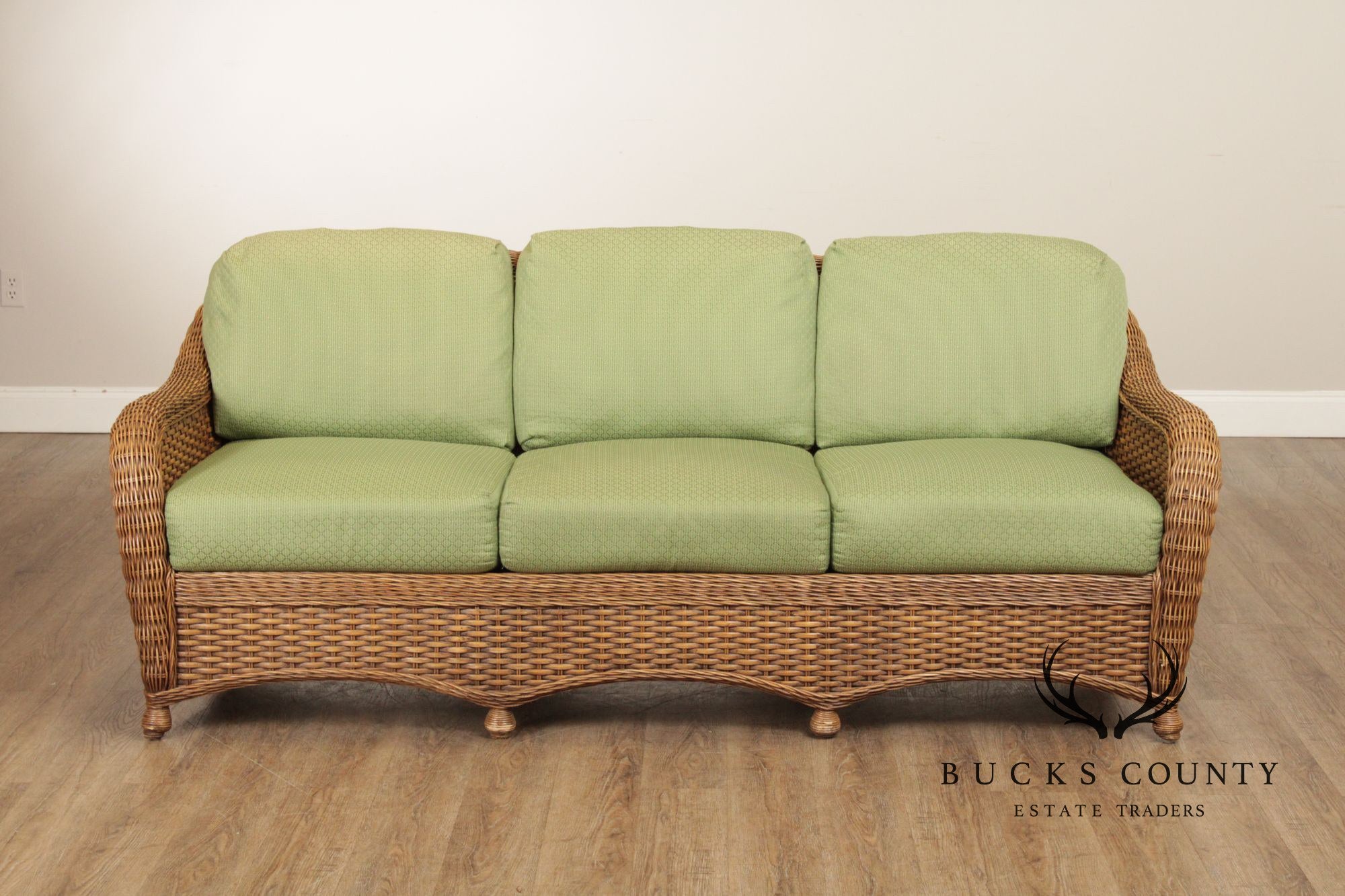 Braxton Culler Three-Seat Wicker Sofa
