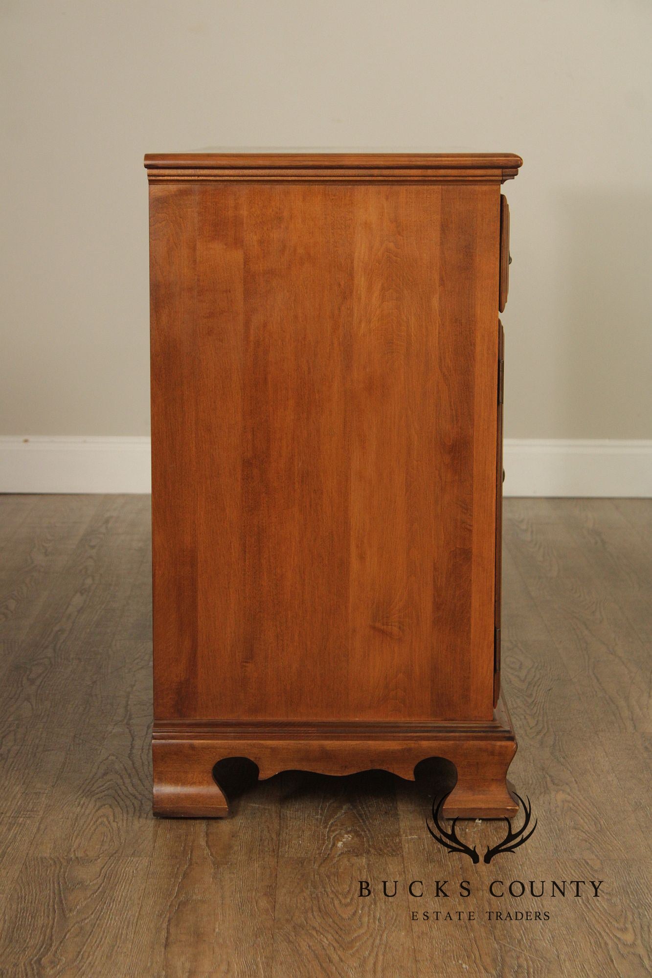 Solid Maple Colonial Revival Style Vintage Sideboard Buffet