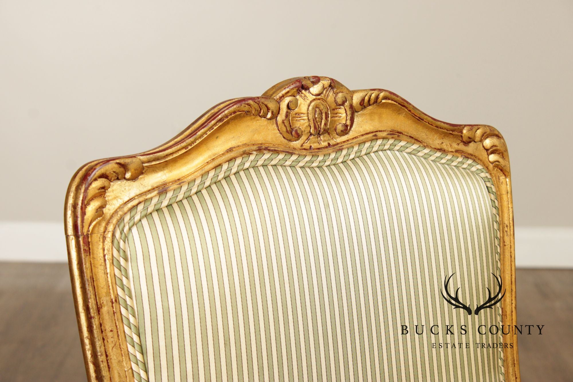 French Louis XV Style Set of Eight Giltwood Dining Armchairs