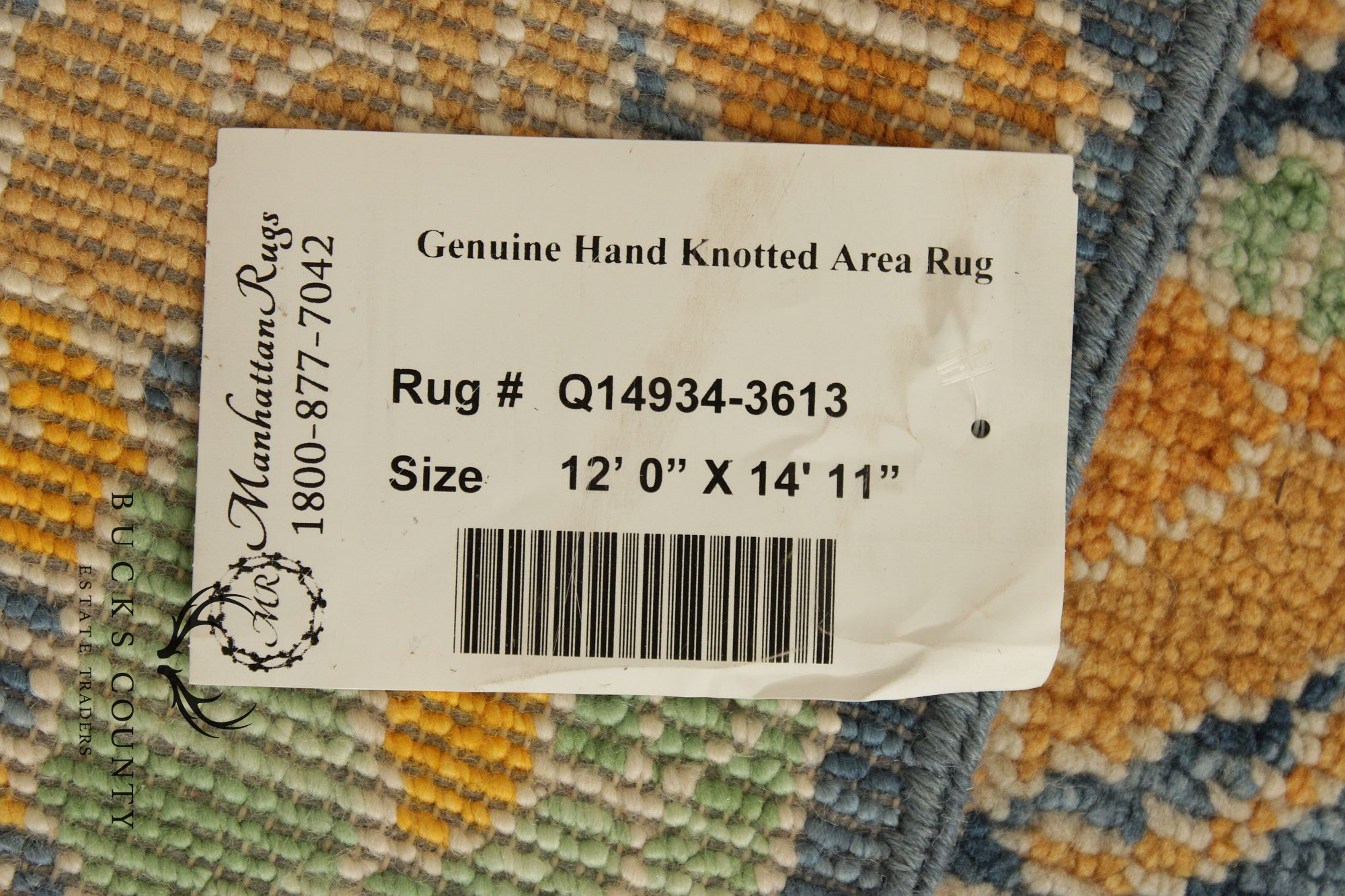 Golden Nile William Morris Style Large Blue And Gold Wool Area Rug