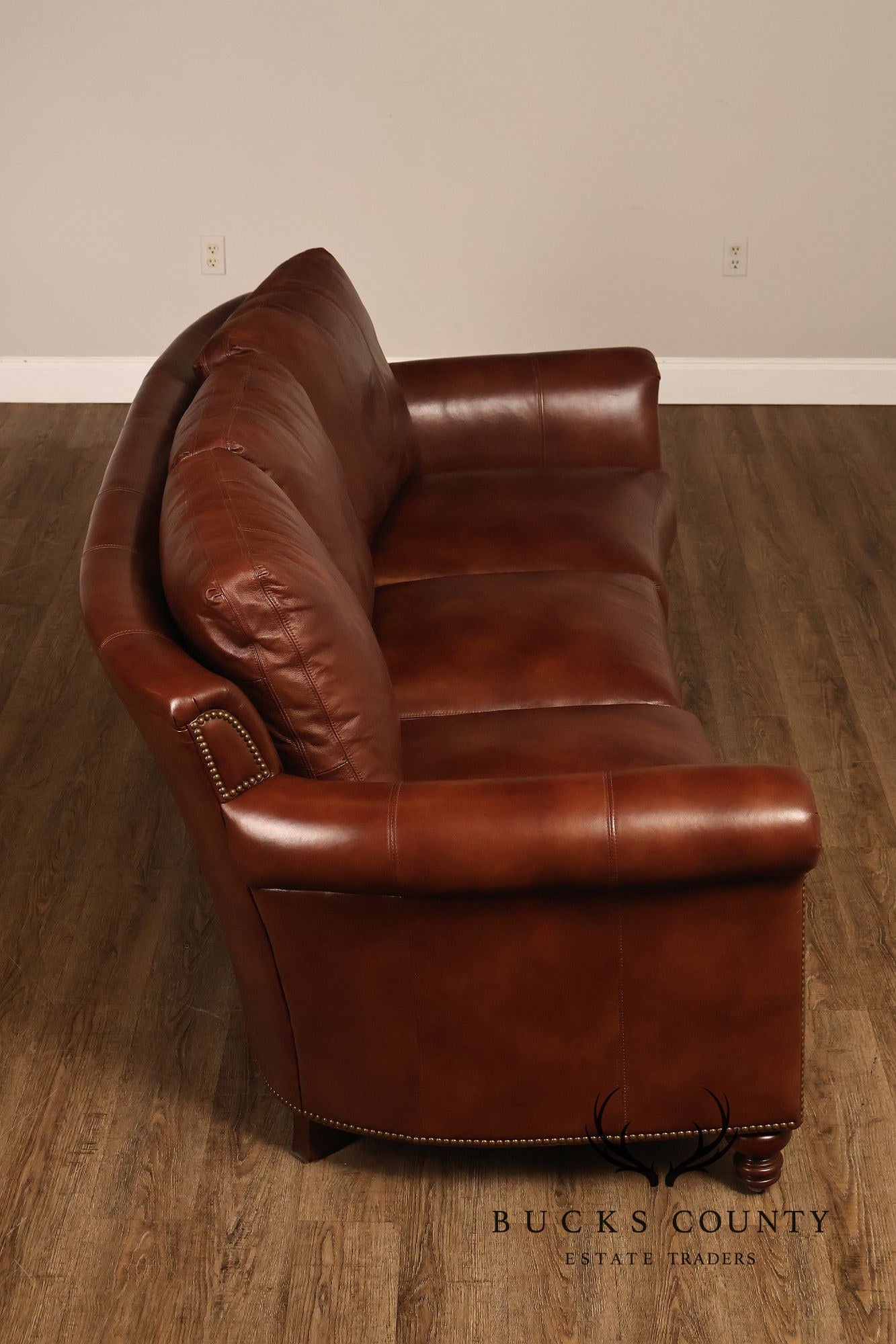 Bradington Young Richardson Stationary Leather Sofa