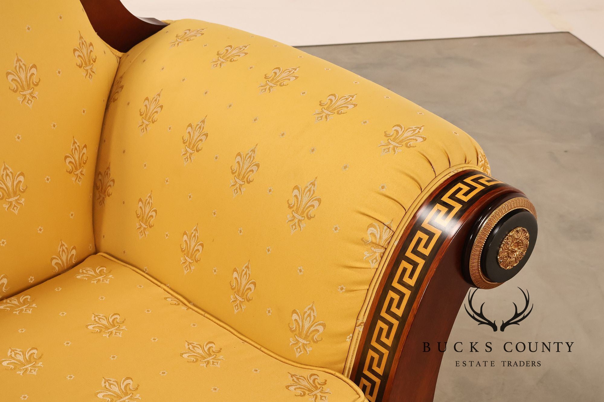 Neoclassical Empire Style Mahogany Sofa With Gilt Bronze Mounts