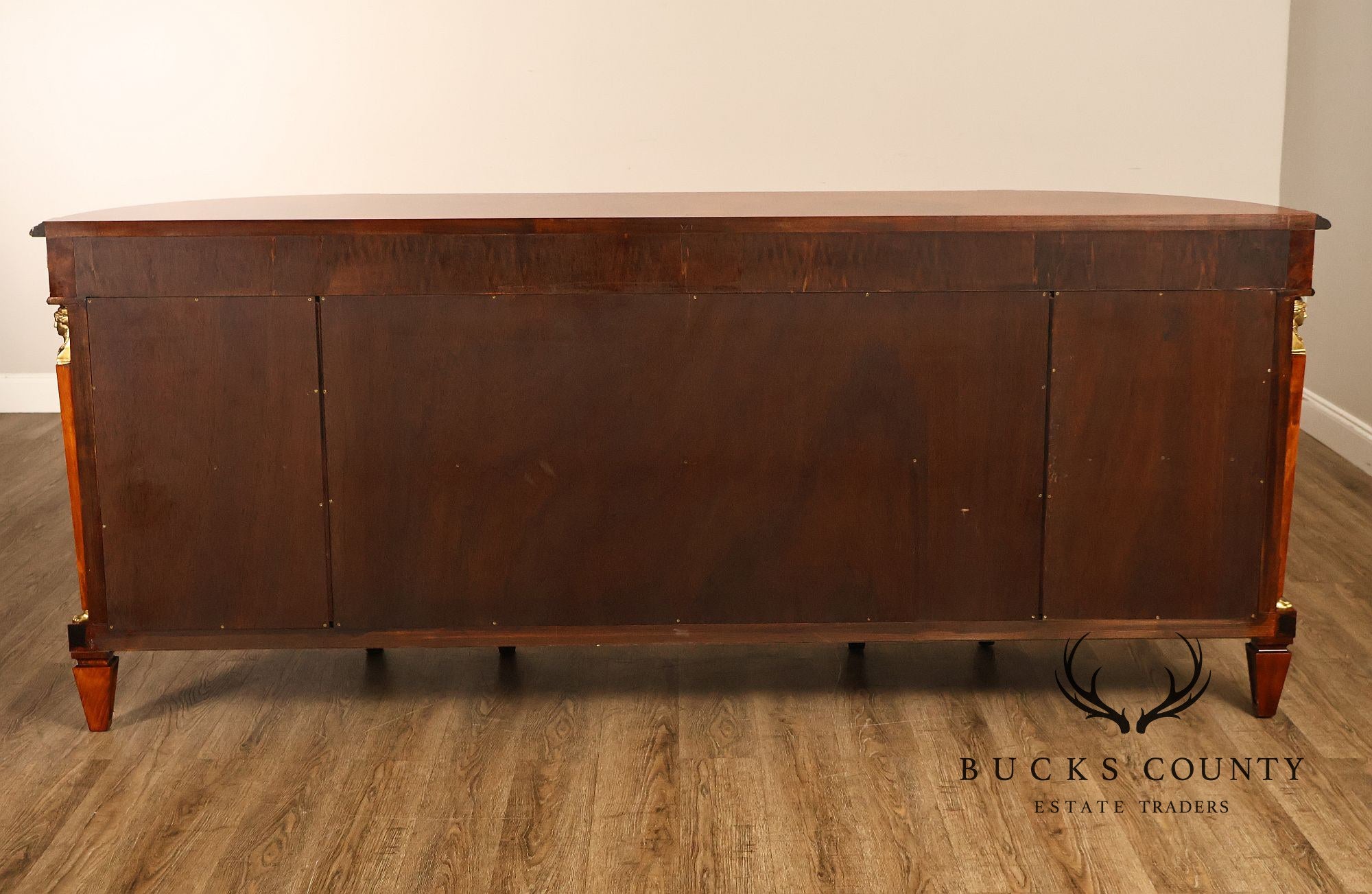 Rho Mobili D'Epoca Neoclassical Burl Wood Marquetry Inlaid Sideboard