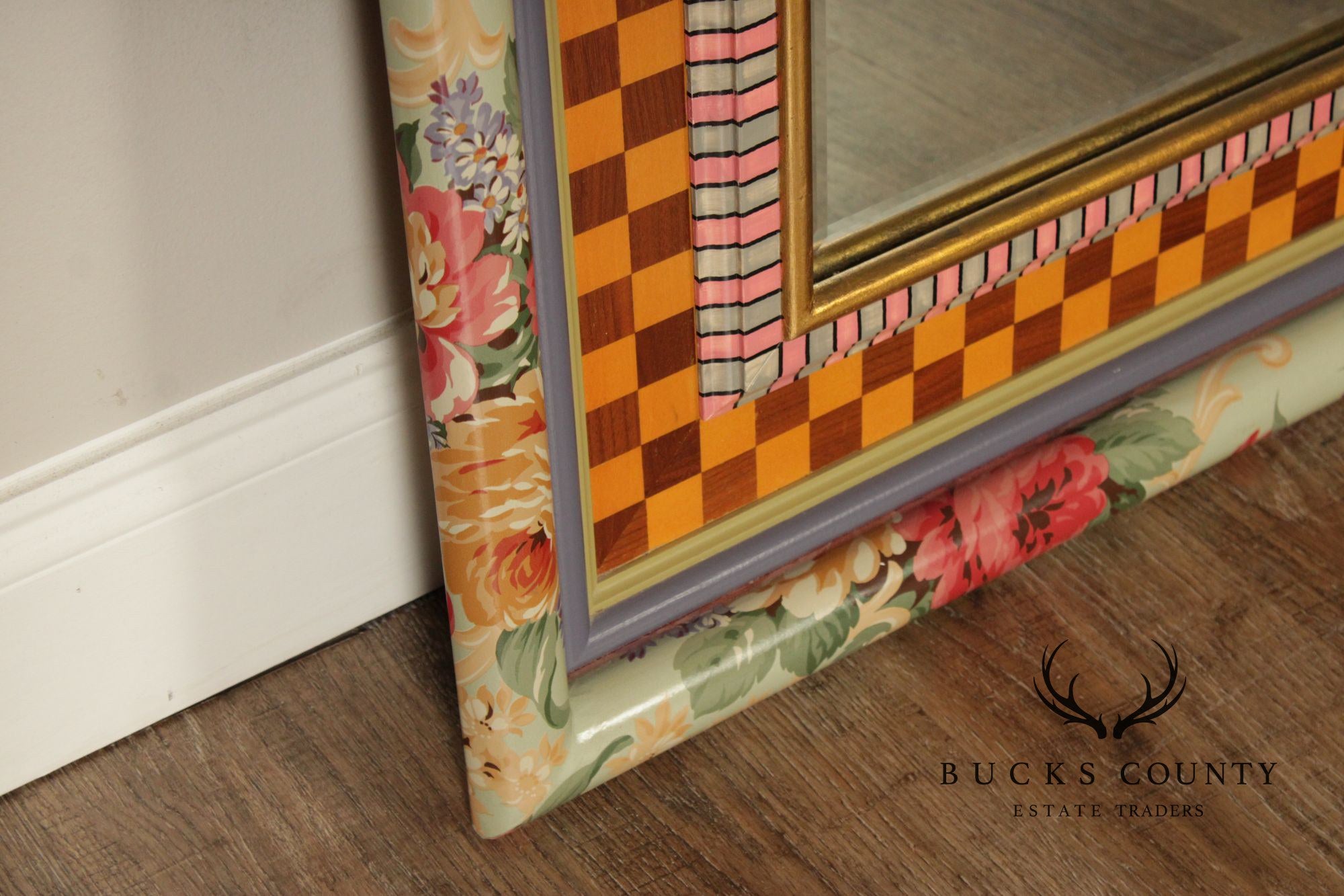 MacKenzie-Childs Whimsical Hand-Painted Wall Mirror