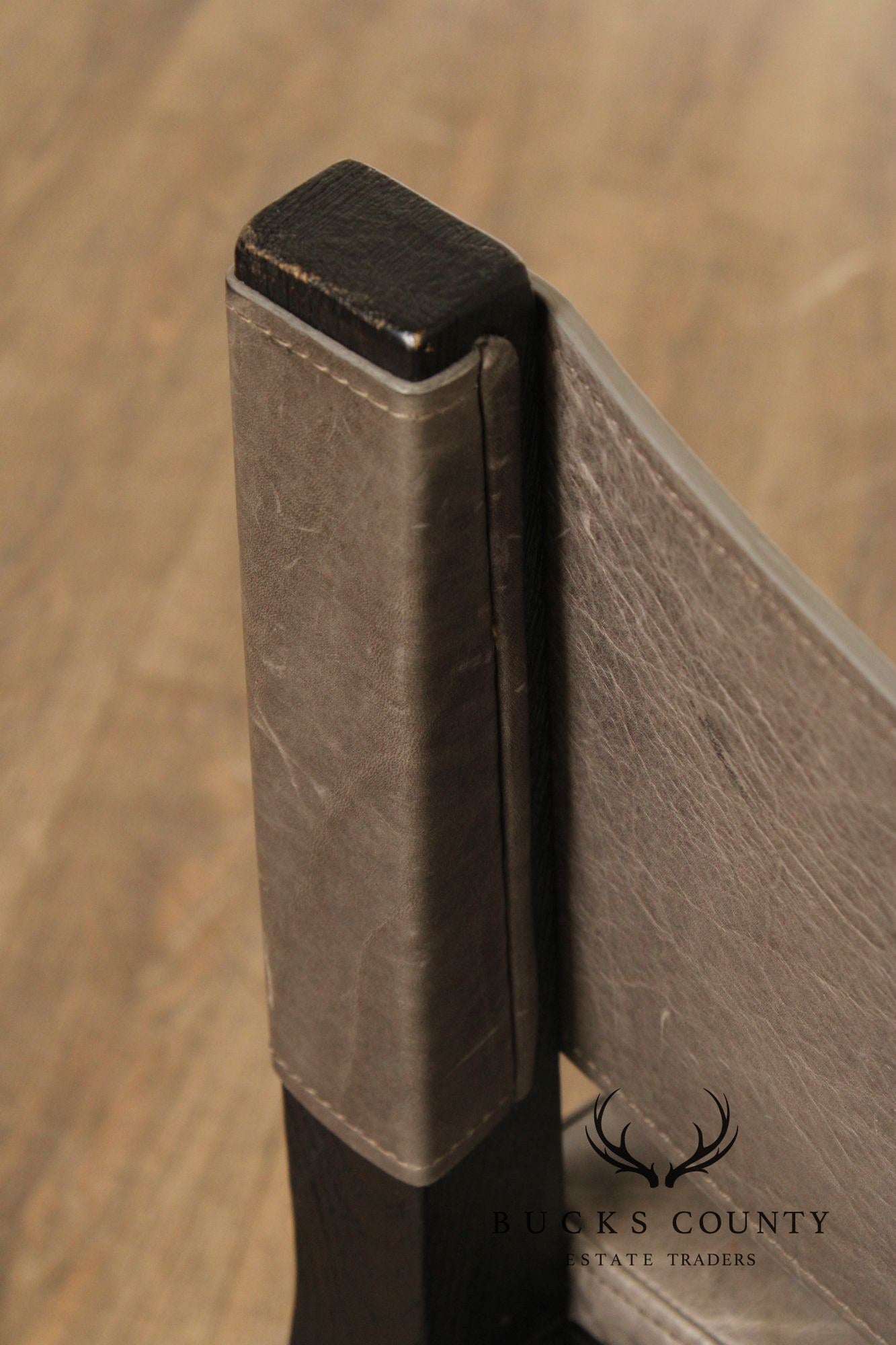 Restoration Hardware Saddle Leather Set Of Four Dining Chairs