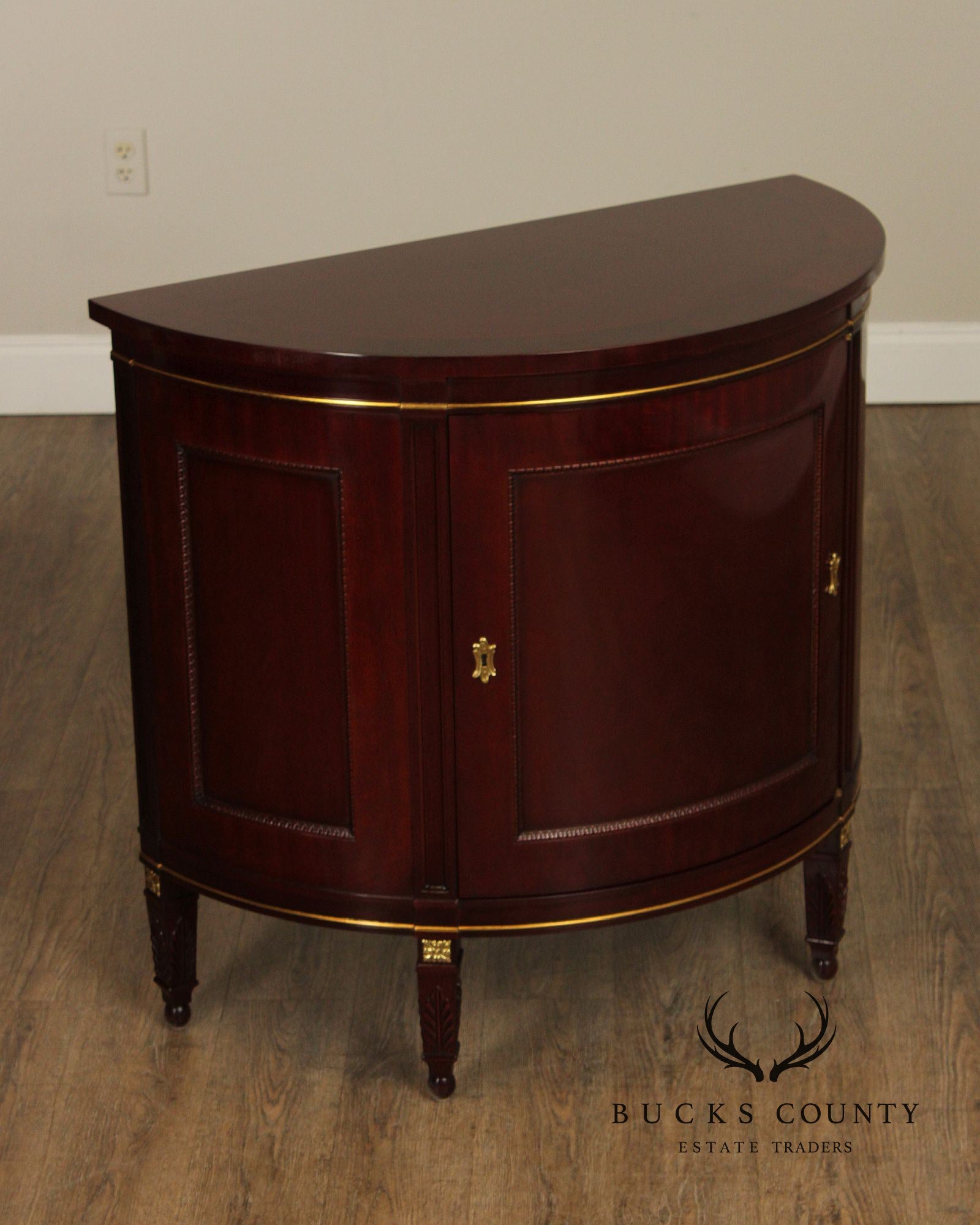 Kindel Winterthur Mahogany Demilune Cabinet