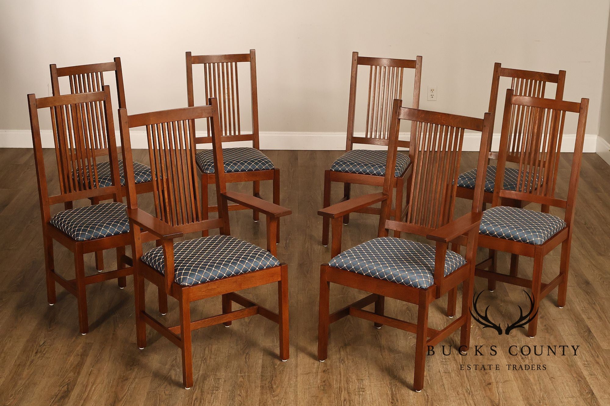 Stickley Mission Collection Set Of Eight Dining Chairs