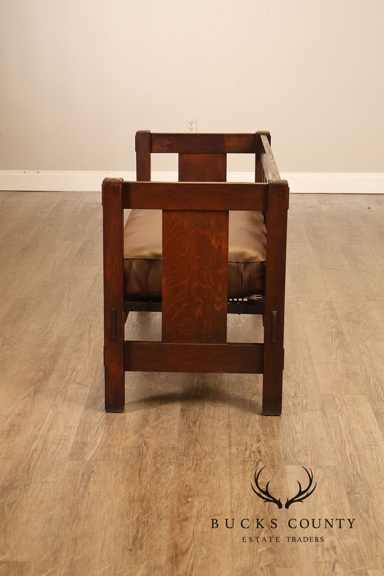 Gustav Stickley Antique Mission Oak Hall Settle Model 205