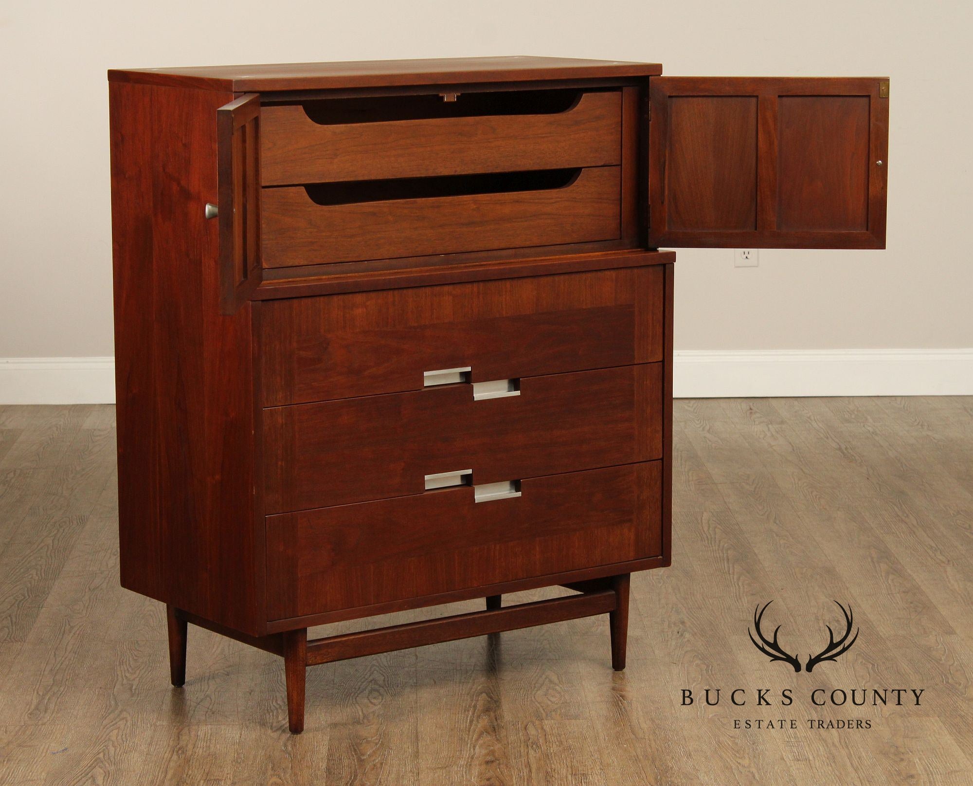 American of Martinsville Mid Century Modern Tall Chest