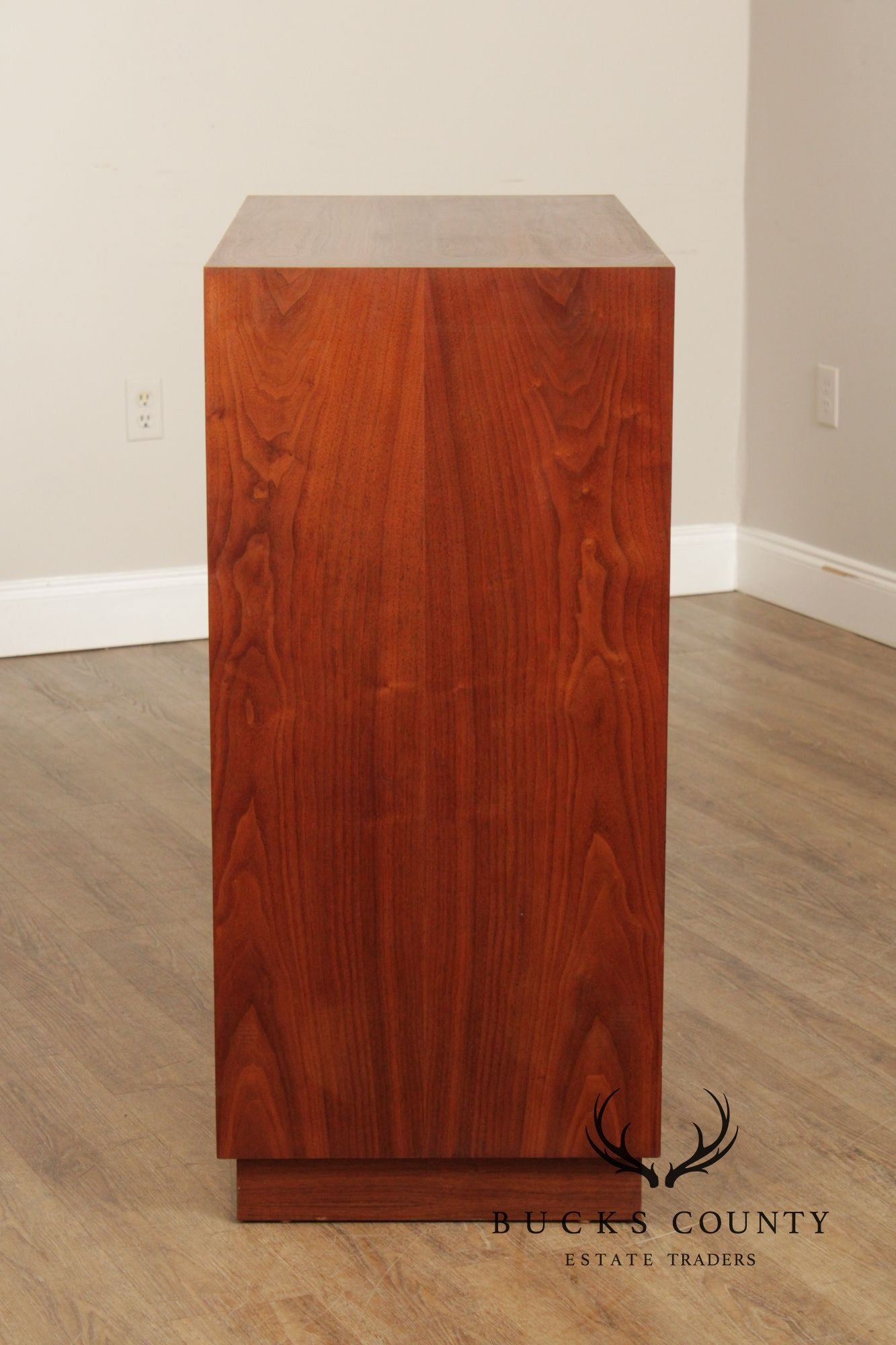 Mid Century Modern White Lacquered Tall Chest