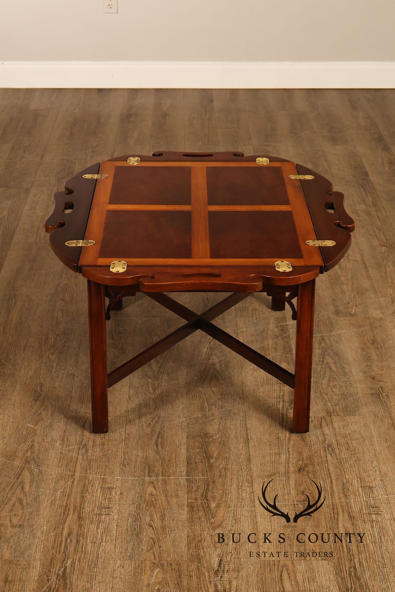 Chippendale Style Mahogany Butler's Tray Table