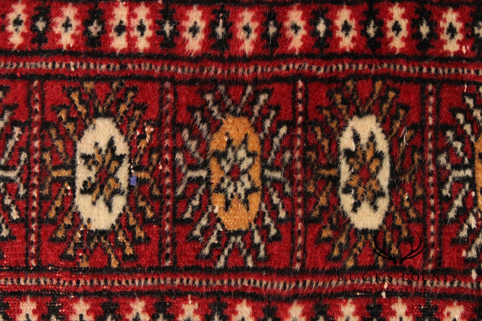 Persian Bokhara Style Red Wool Room Size Area Rug