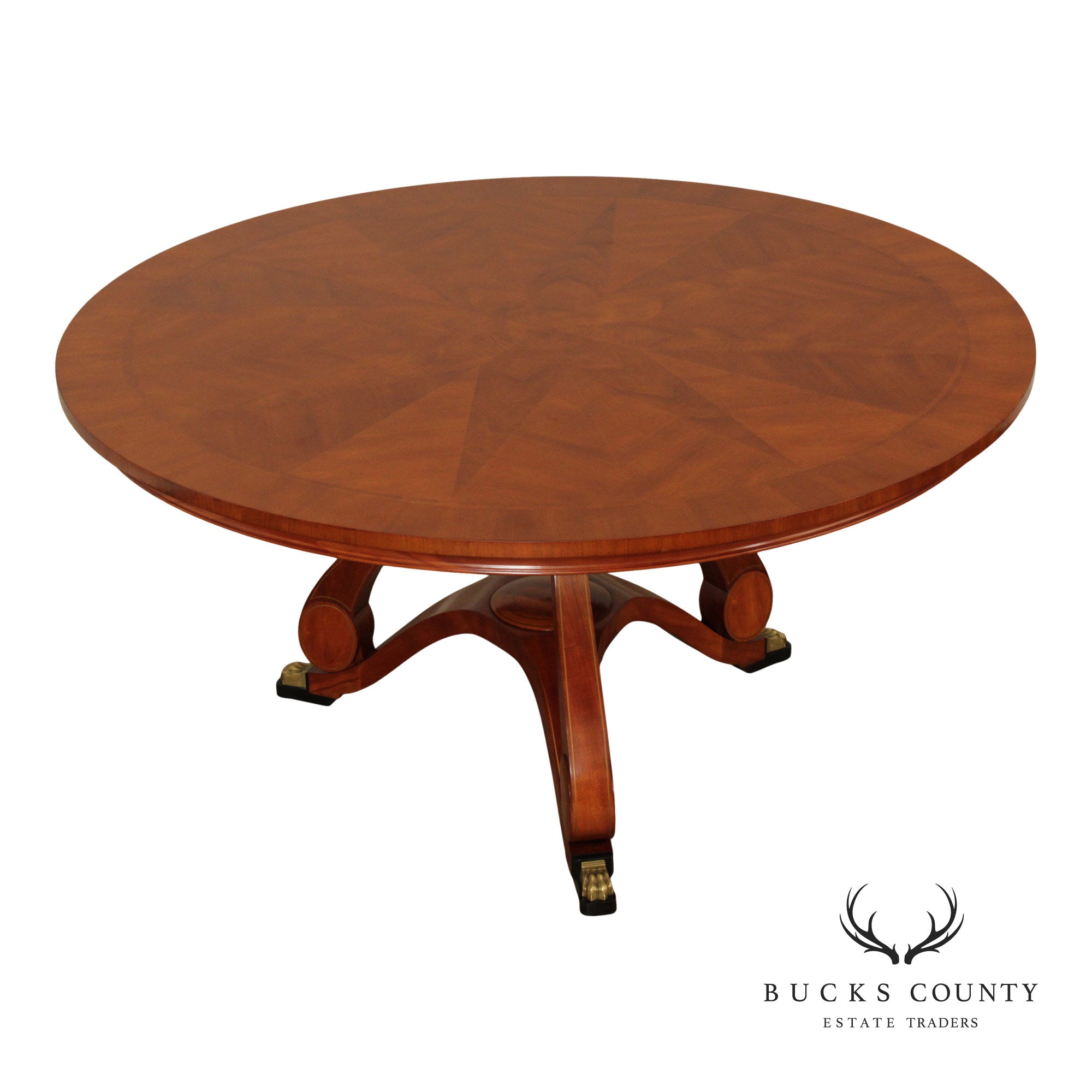 John Widdicomb Round Mahogany Dining Table Designed By Chad Womack