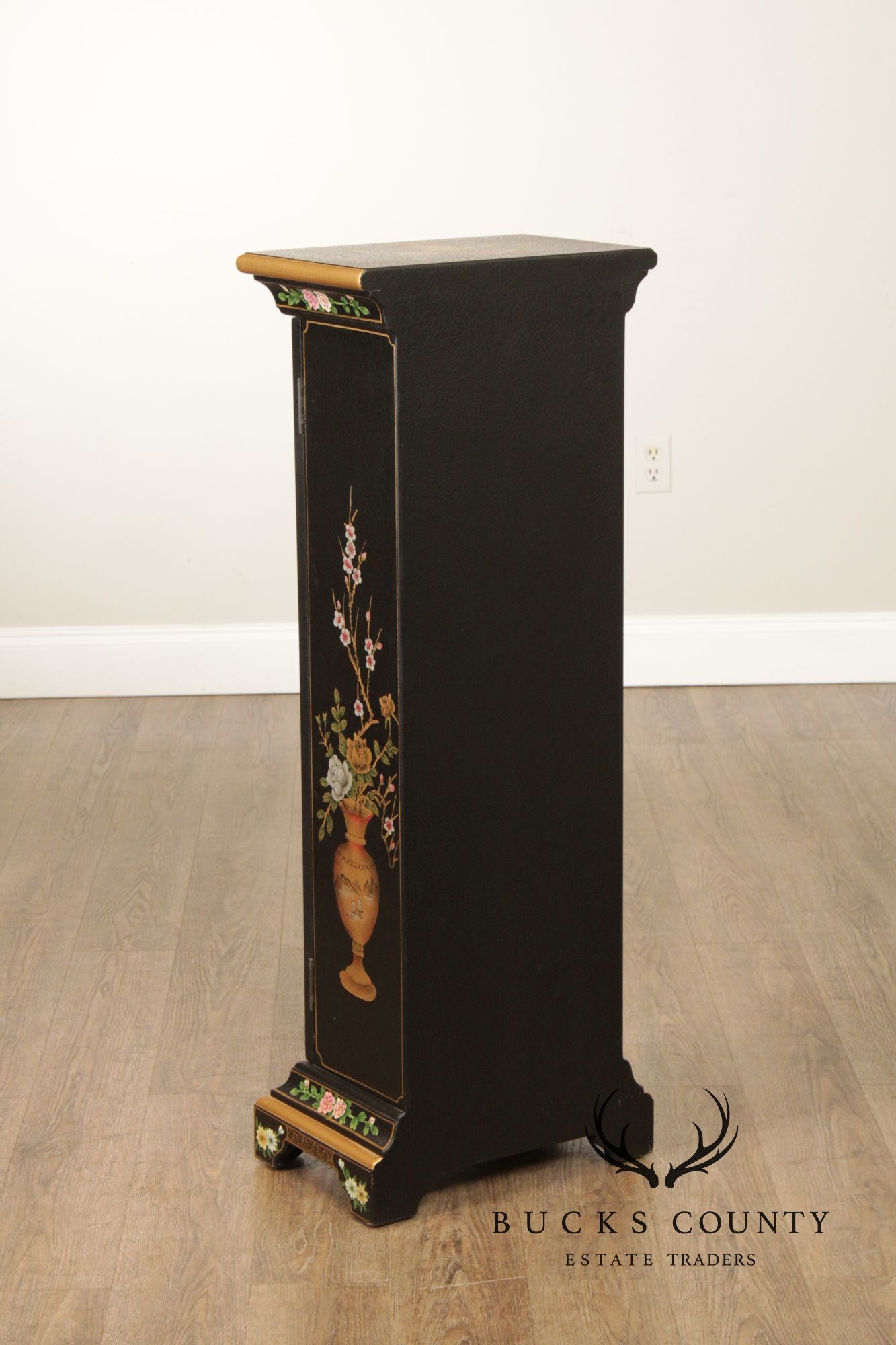Chinoiserie Lacquered Media Storage Cabinet