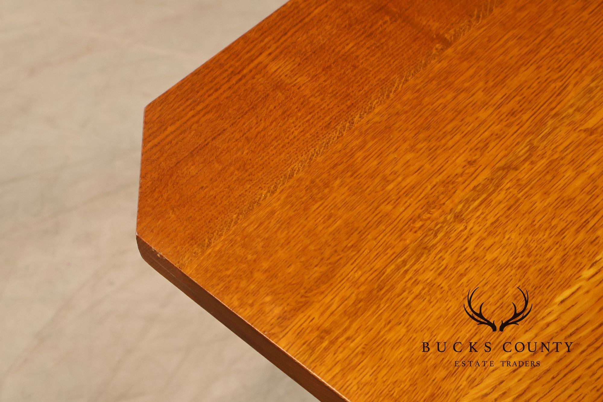 Stickley Mission Collection Oak Double Pedestal Dining Table