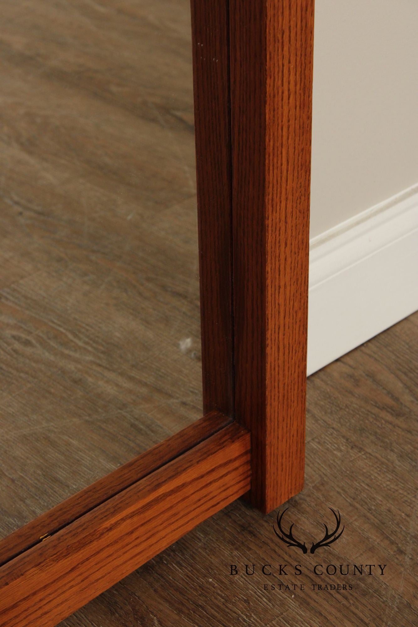 Mission Style Oak Mantel Mirror